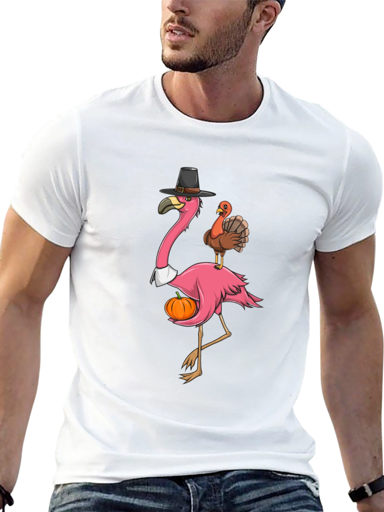 Thanksgiving Flamingo T-Shirt