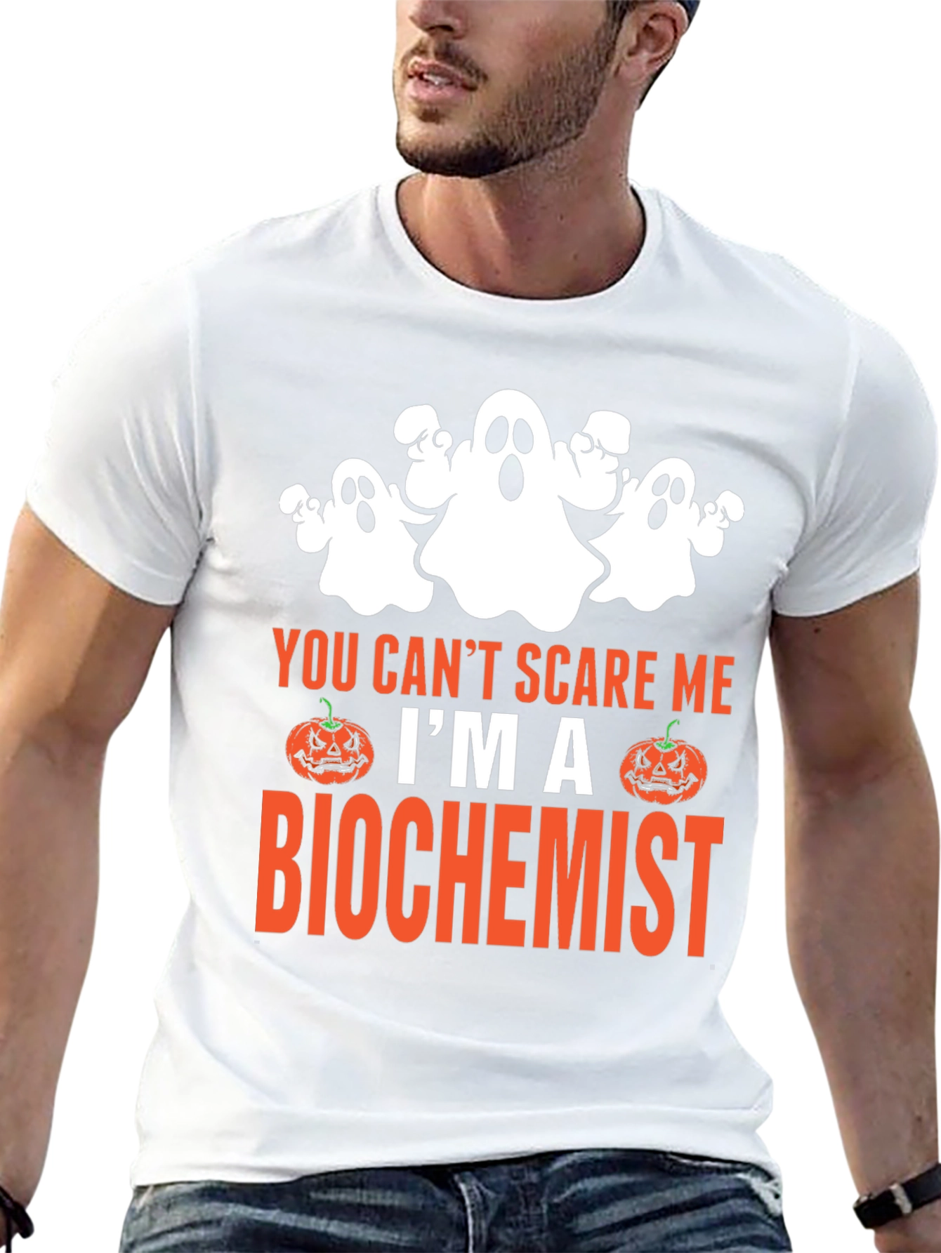 Biochemist Halloween T-Shirt - You Cant Scare Me