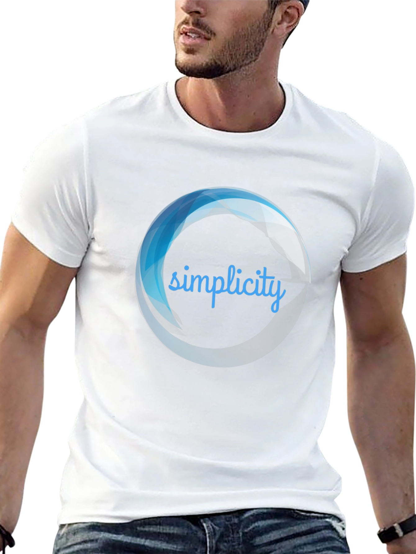 Simplicity Graphic Black T-Shirt for Men