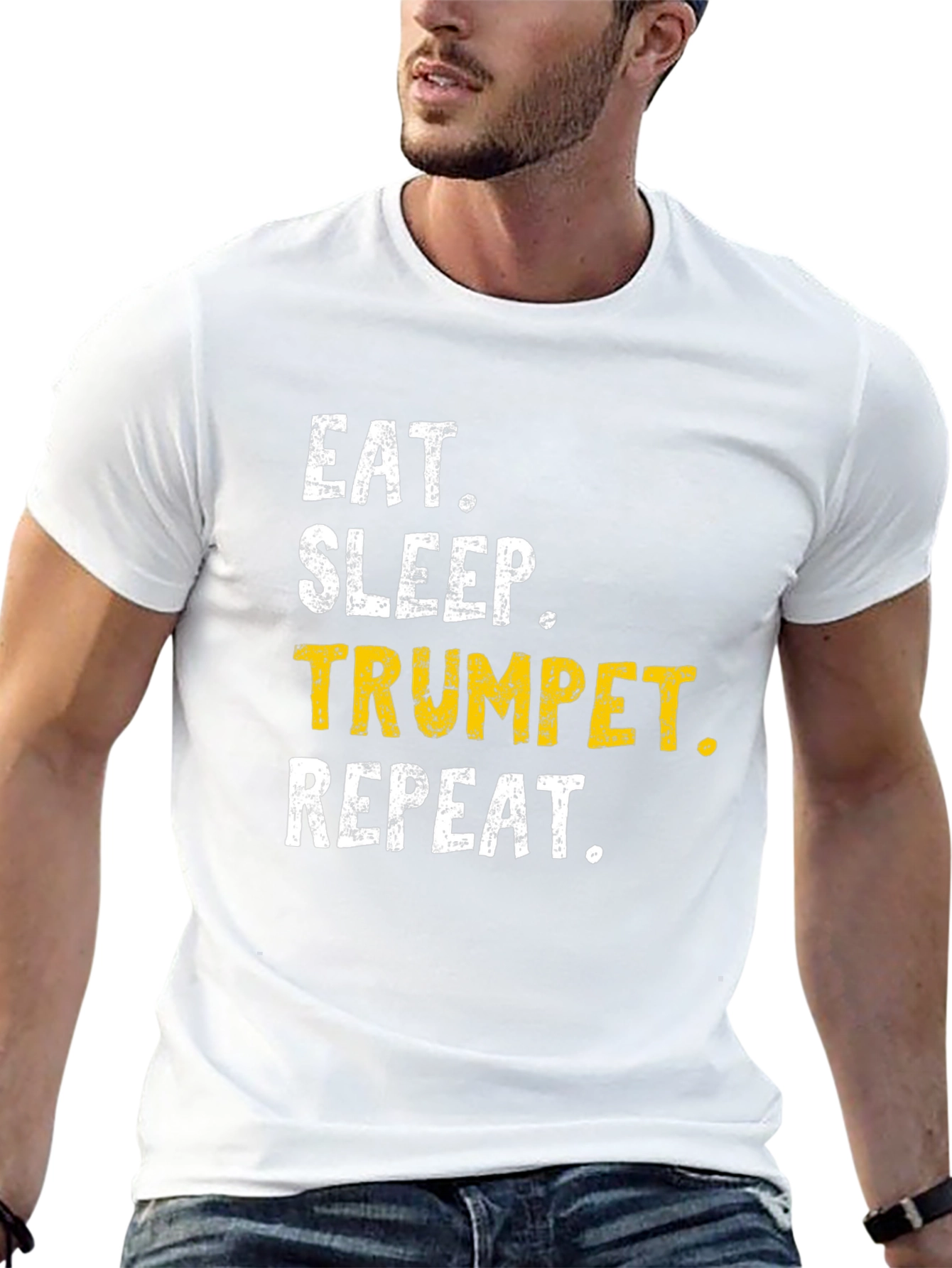 Eat Sleep Trumpet Repeat Black T-Shirt