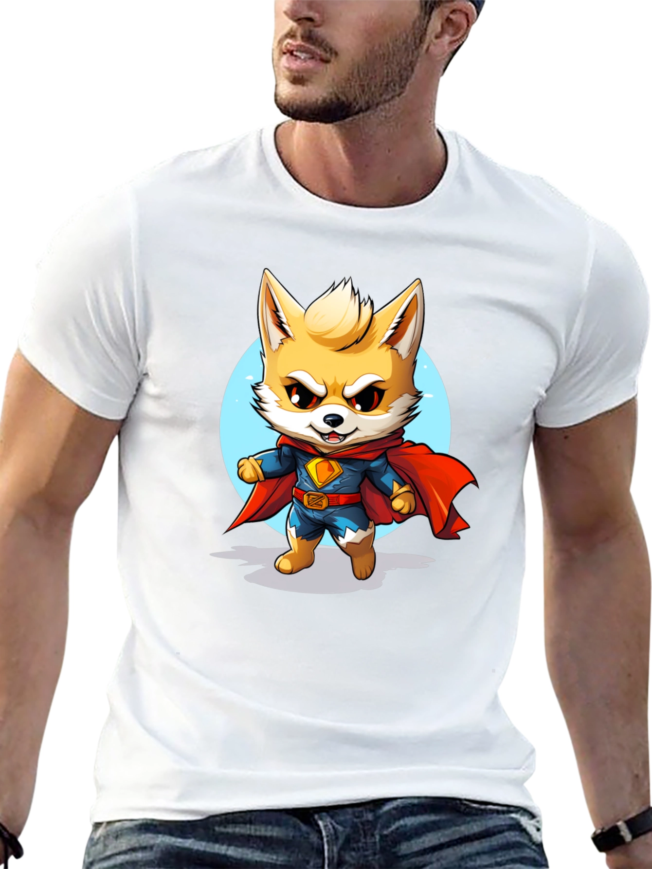 Super Fox T-Shirt - Cartoon Hero Tee