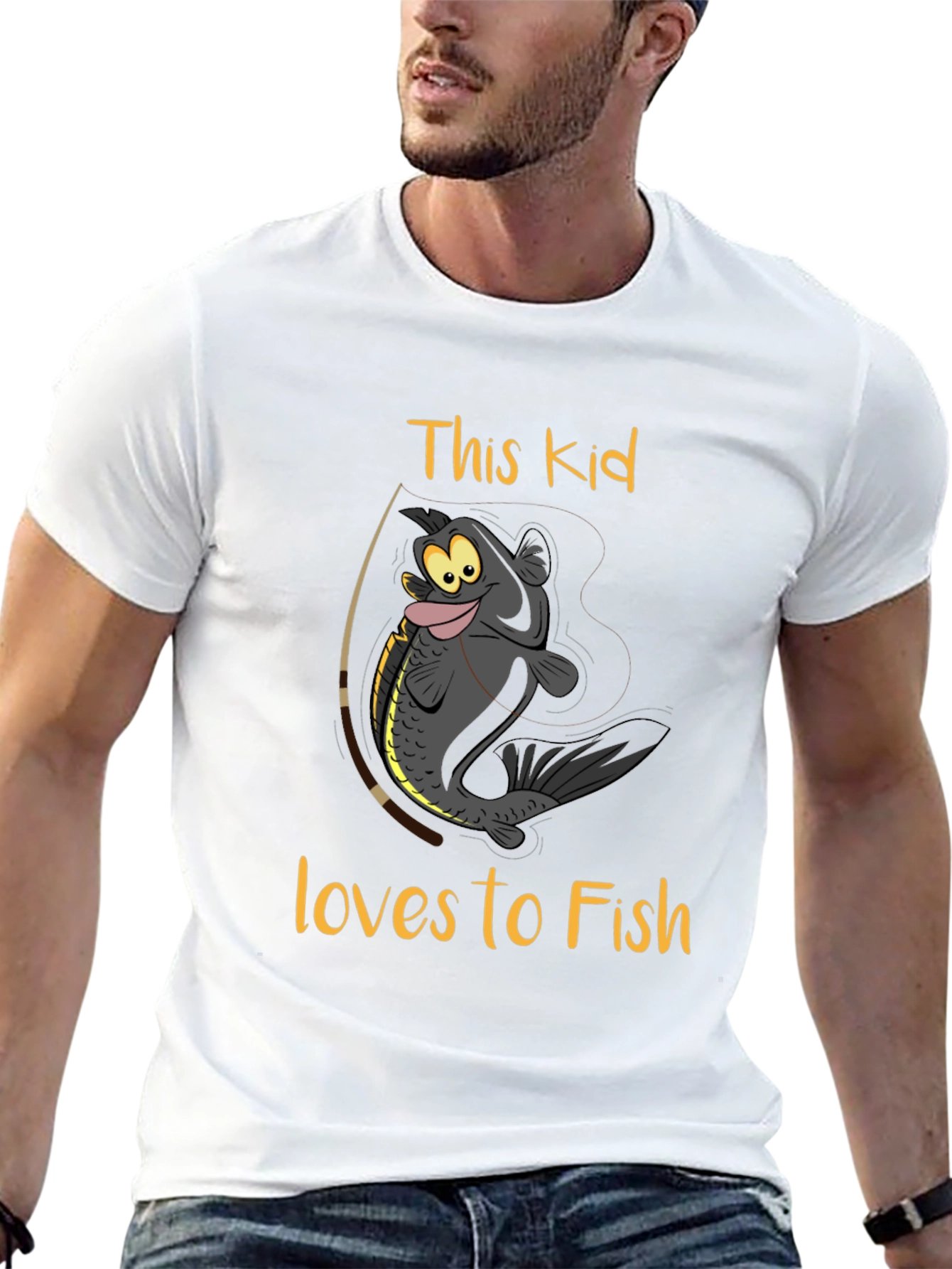 This Kid Loves To Fish Graphic T-Shirt