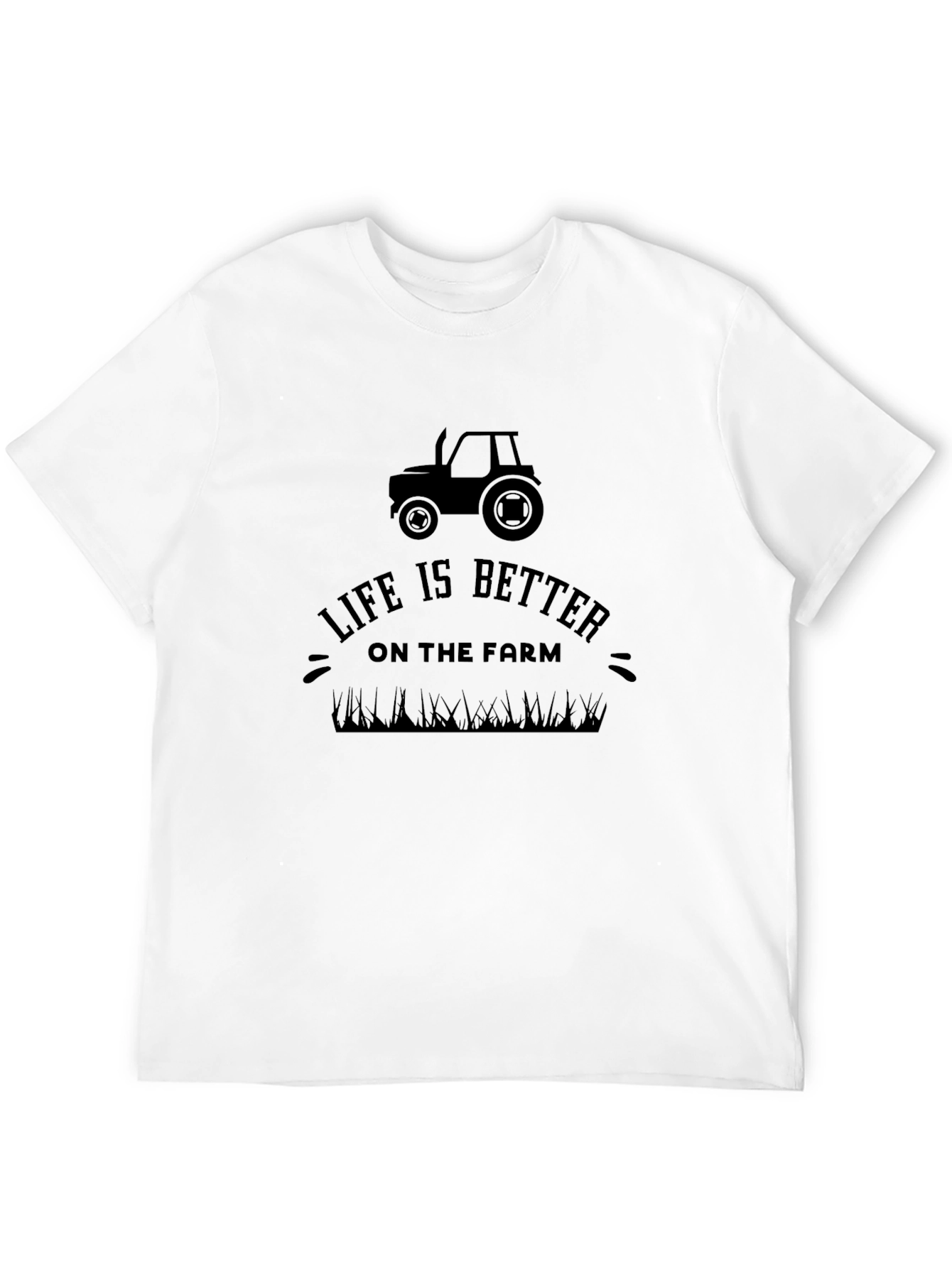 Life Is Better On The Farm Black Graphic T-Shirt