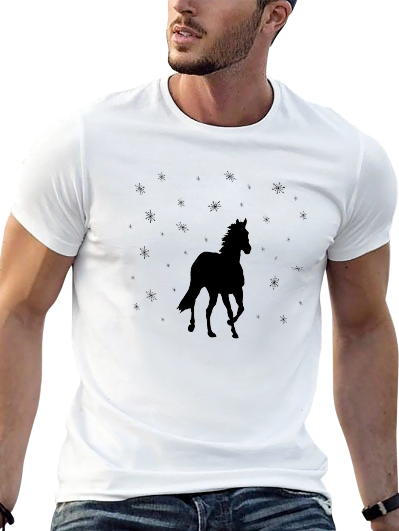 Black Horse Silhouette Graphic Tee