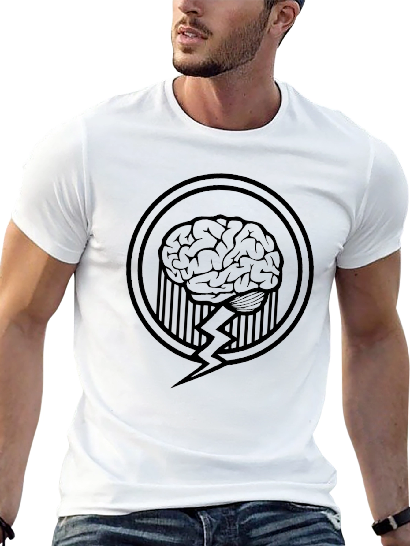 Brain Power Graphic Tee - Black