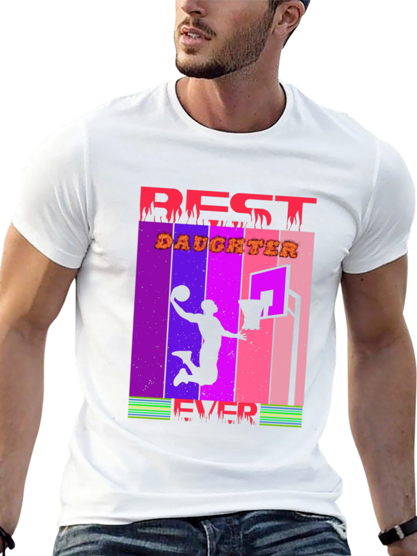 Best Daughter Ever Basketball Graphic T-Shirt