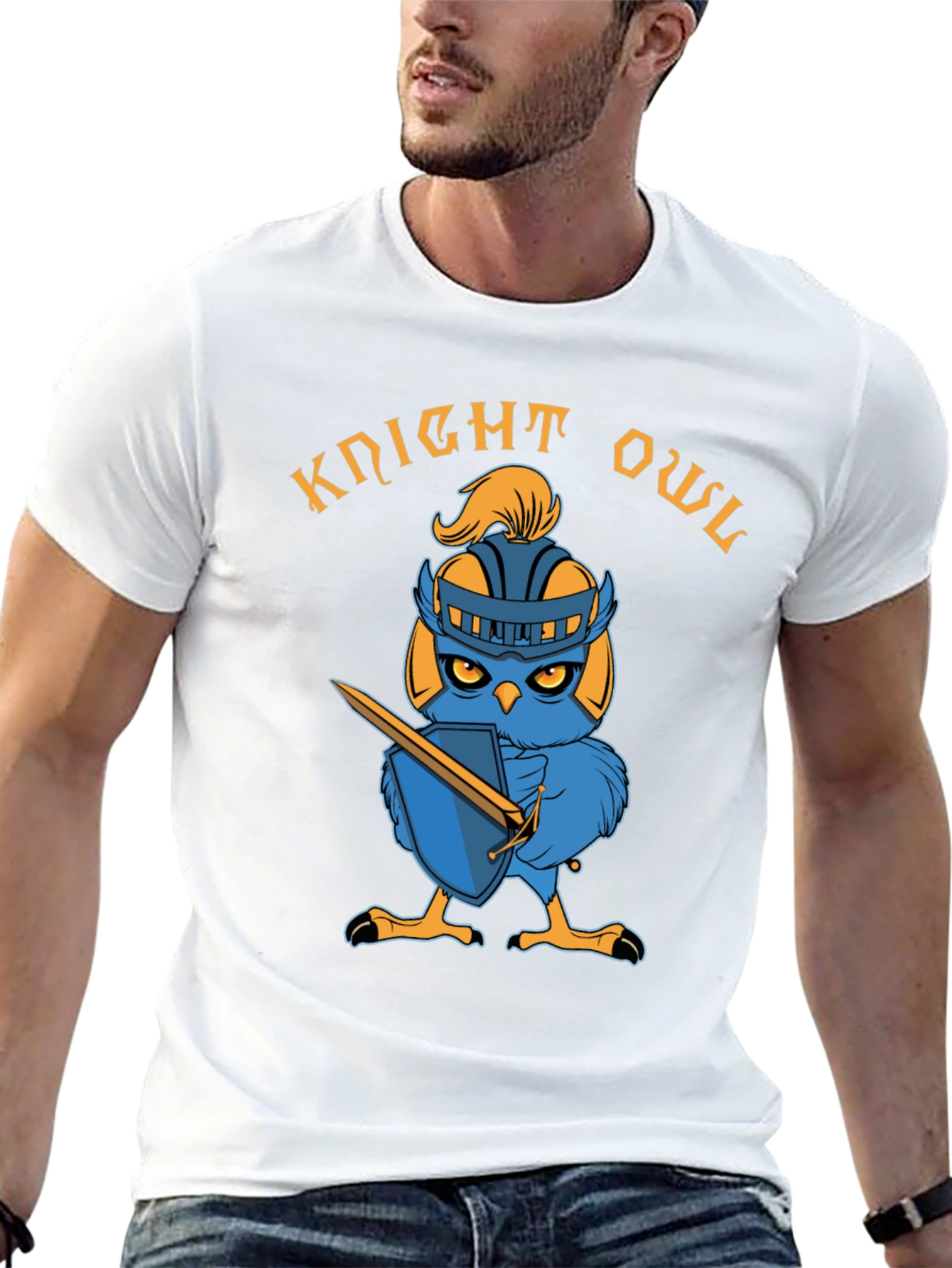 Knight Owl Graphic T-Shirt - Cotton Tee