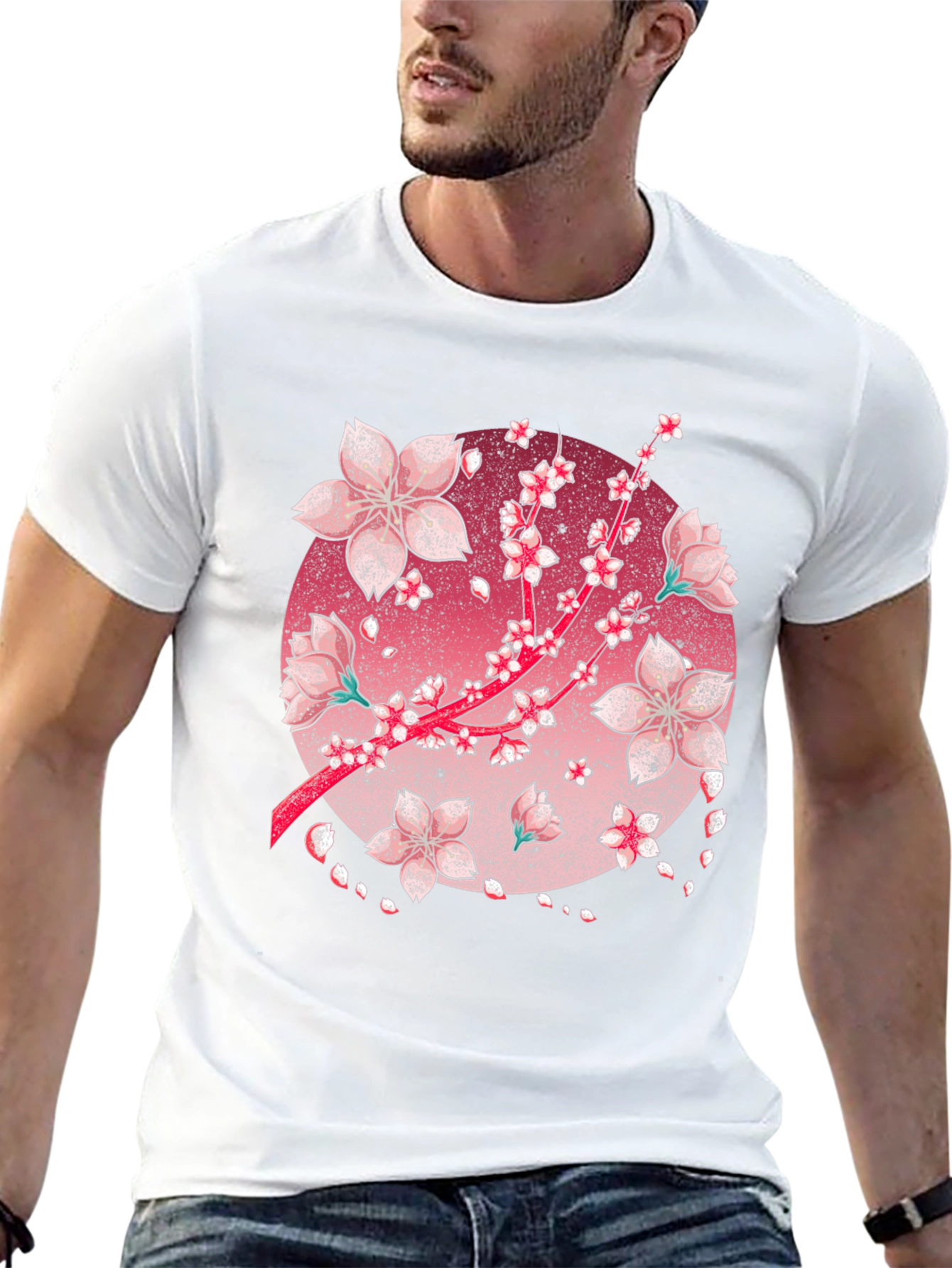 Cherry Blossom Graphic Tee - Black