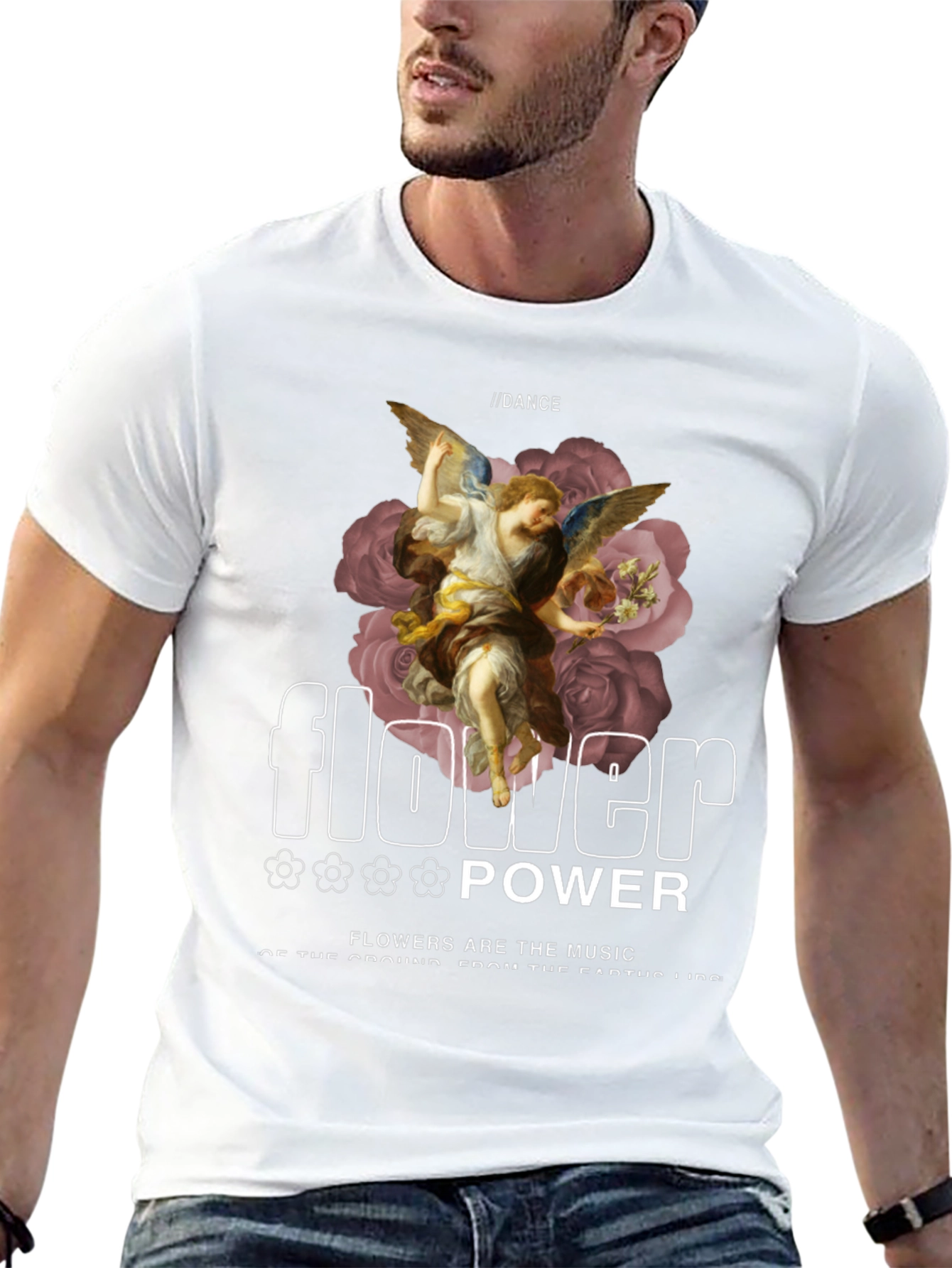 Angel Flower Power Graphic Tee