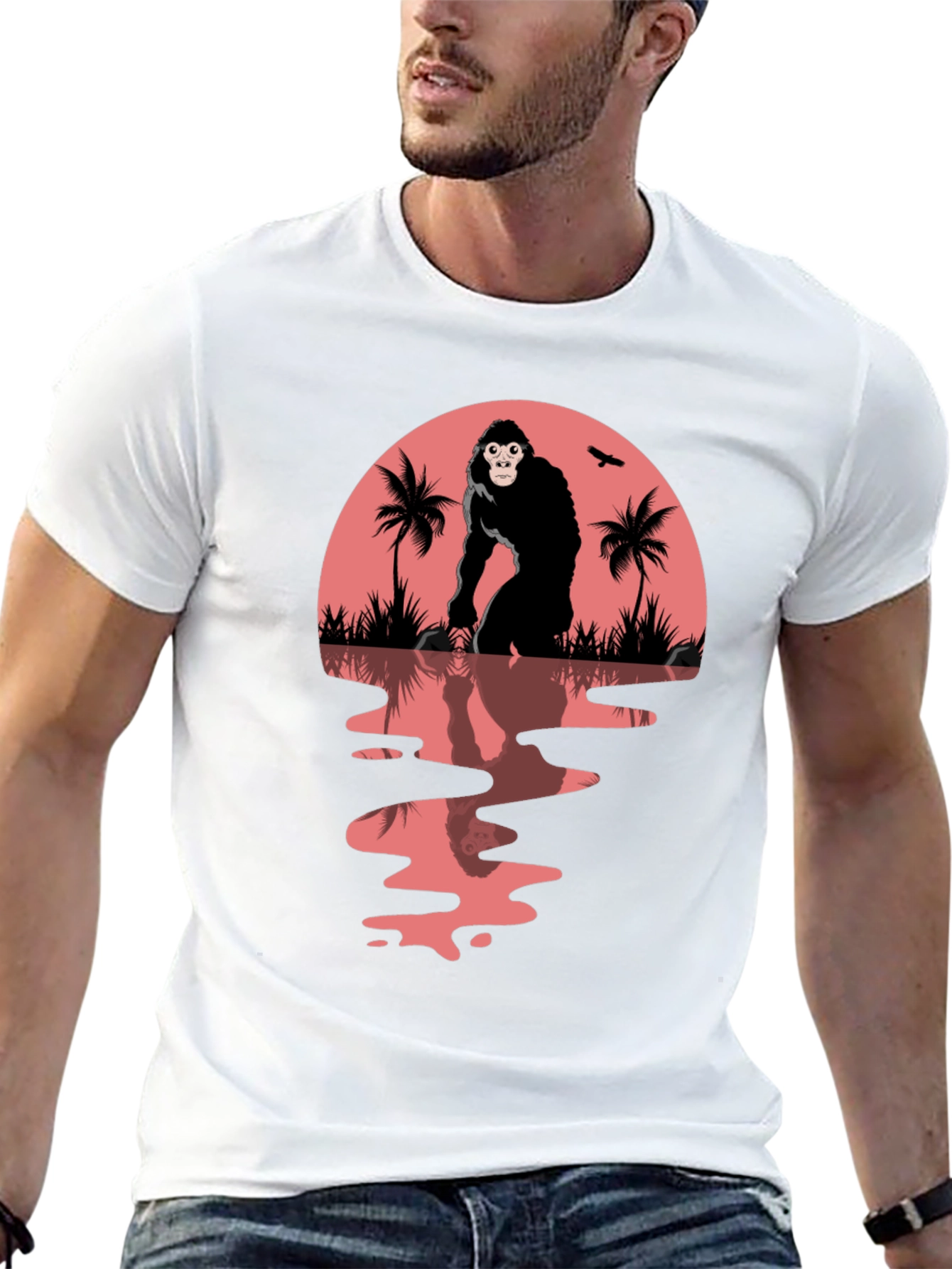 Gorilla Sunset Graphic Tee