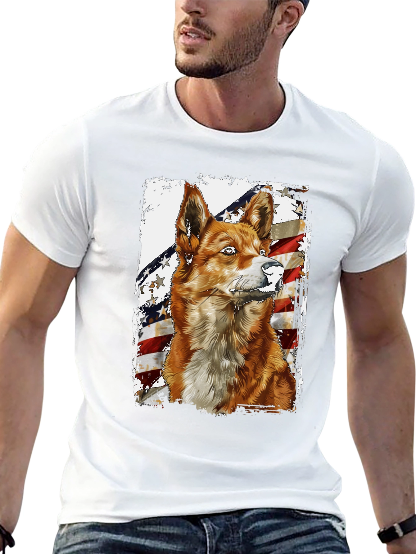 Patriotic Dog Graphic Tee