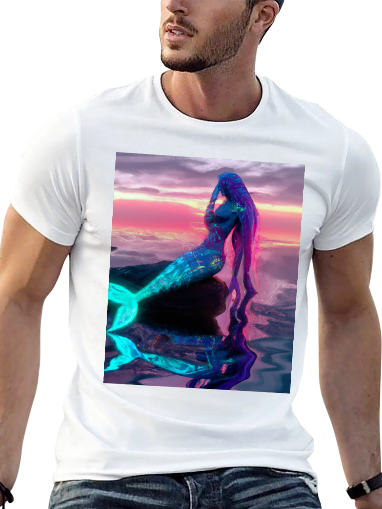 Mermaid Graphic T-Shirt - Vibrant Fantasy Art