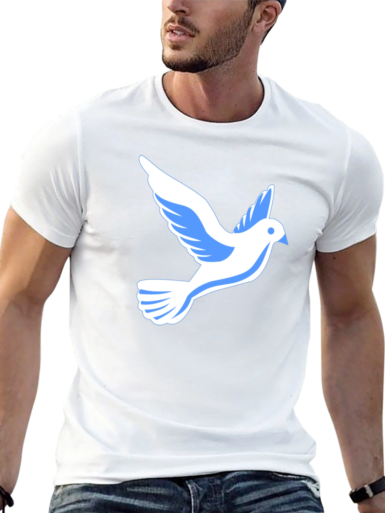 Peace Dove Graphic Tee - Stylish Bird Print T-Shirt