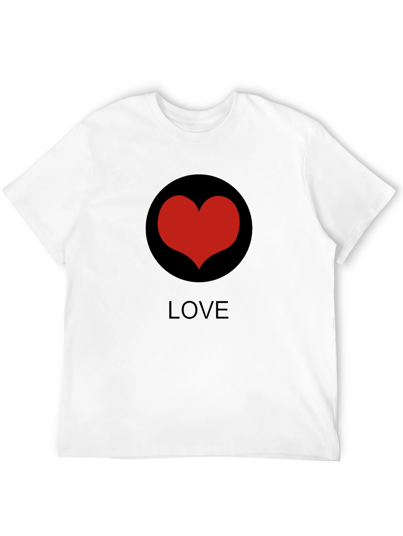 Love Heart Graphic Print Crewneck T-Shirt