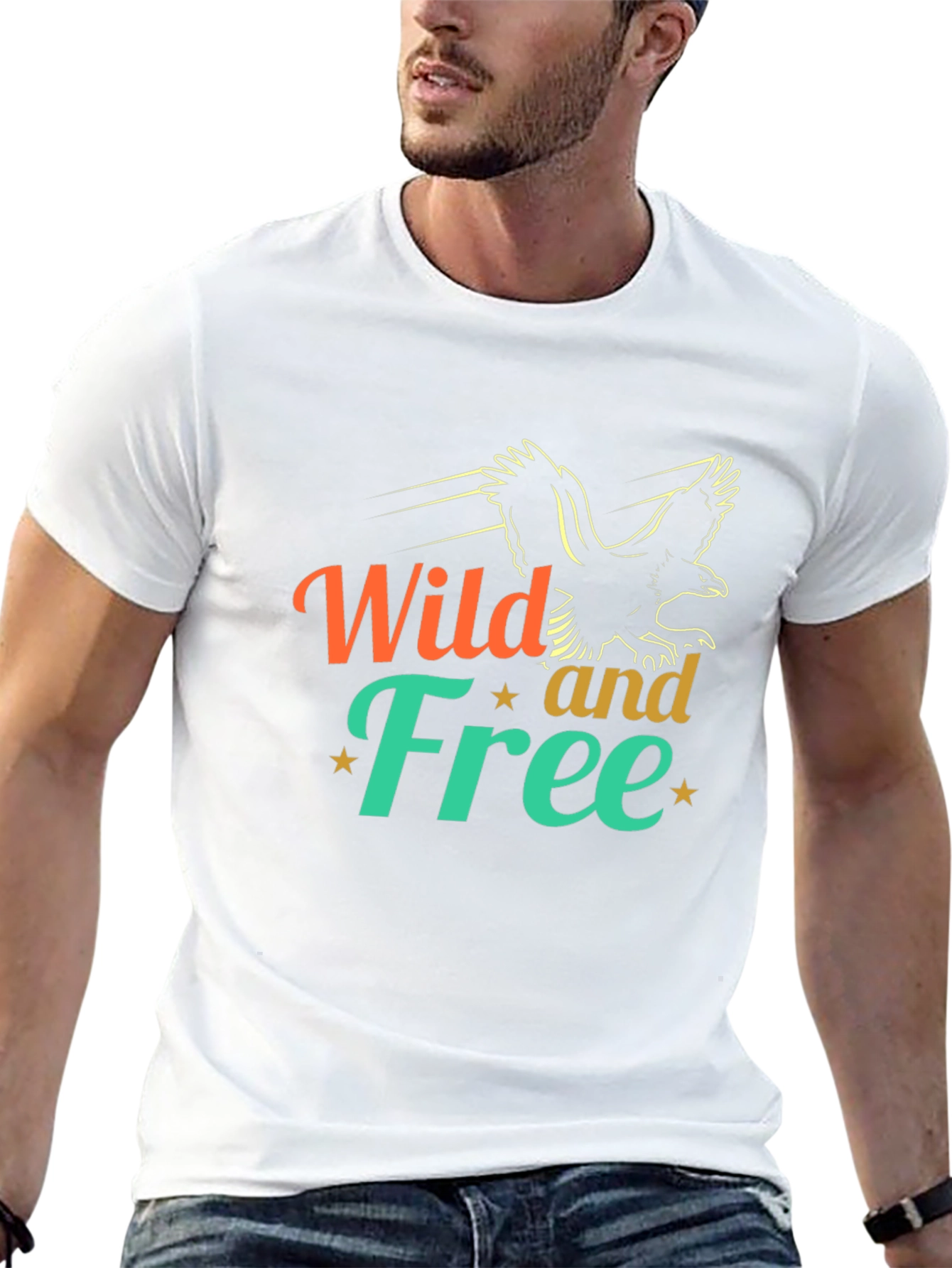 Wild and Free Eagle Graphic T-Shirt