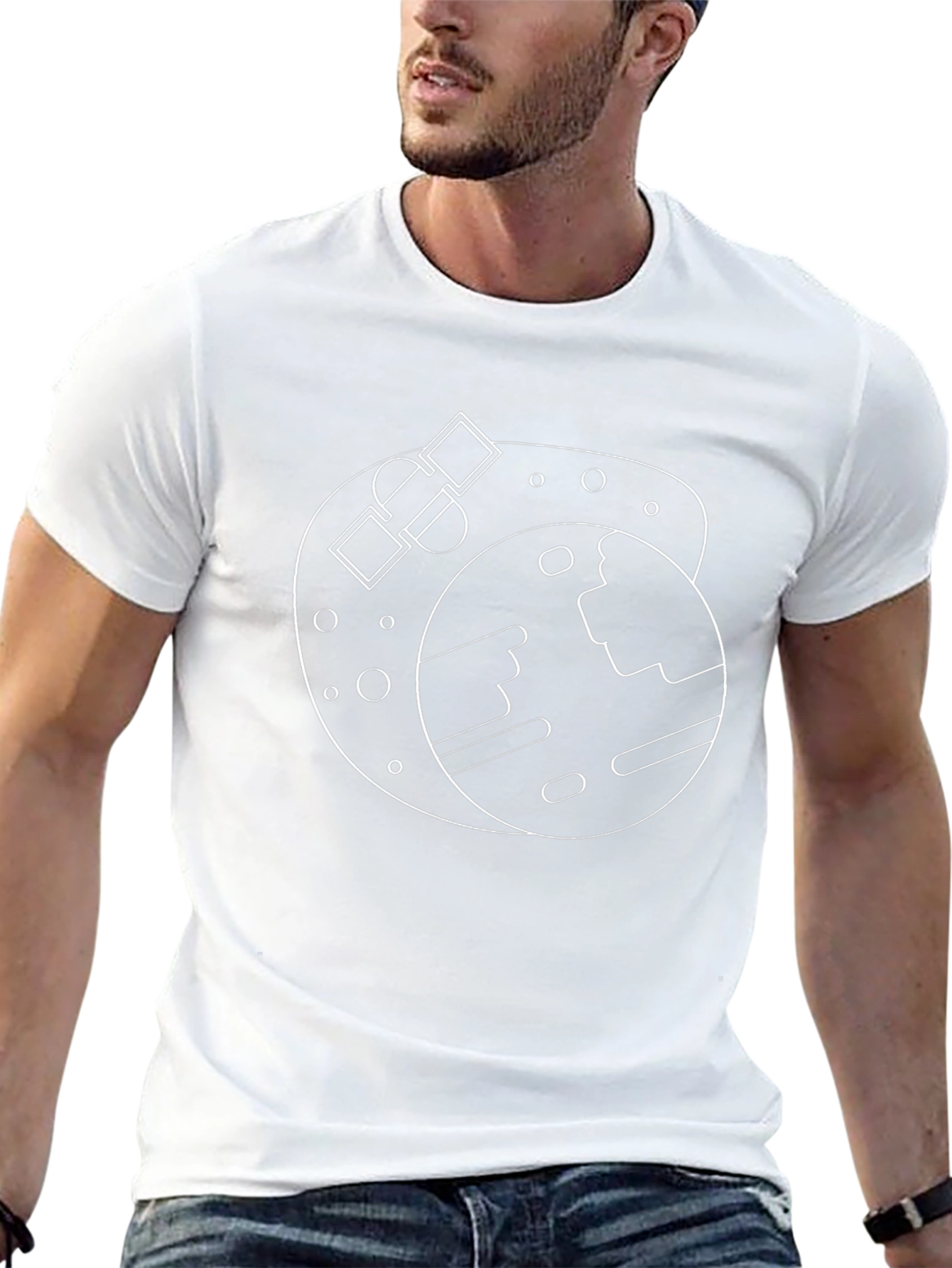 Space Orbit Black Graphic Tee