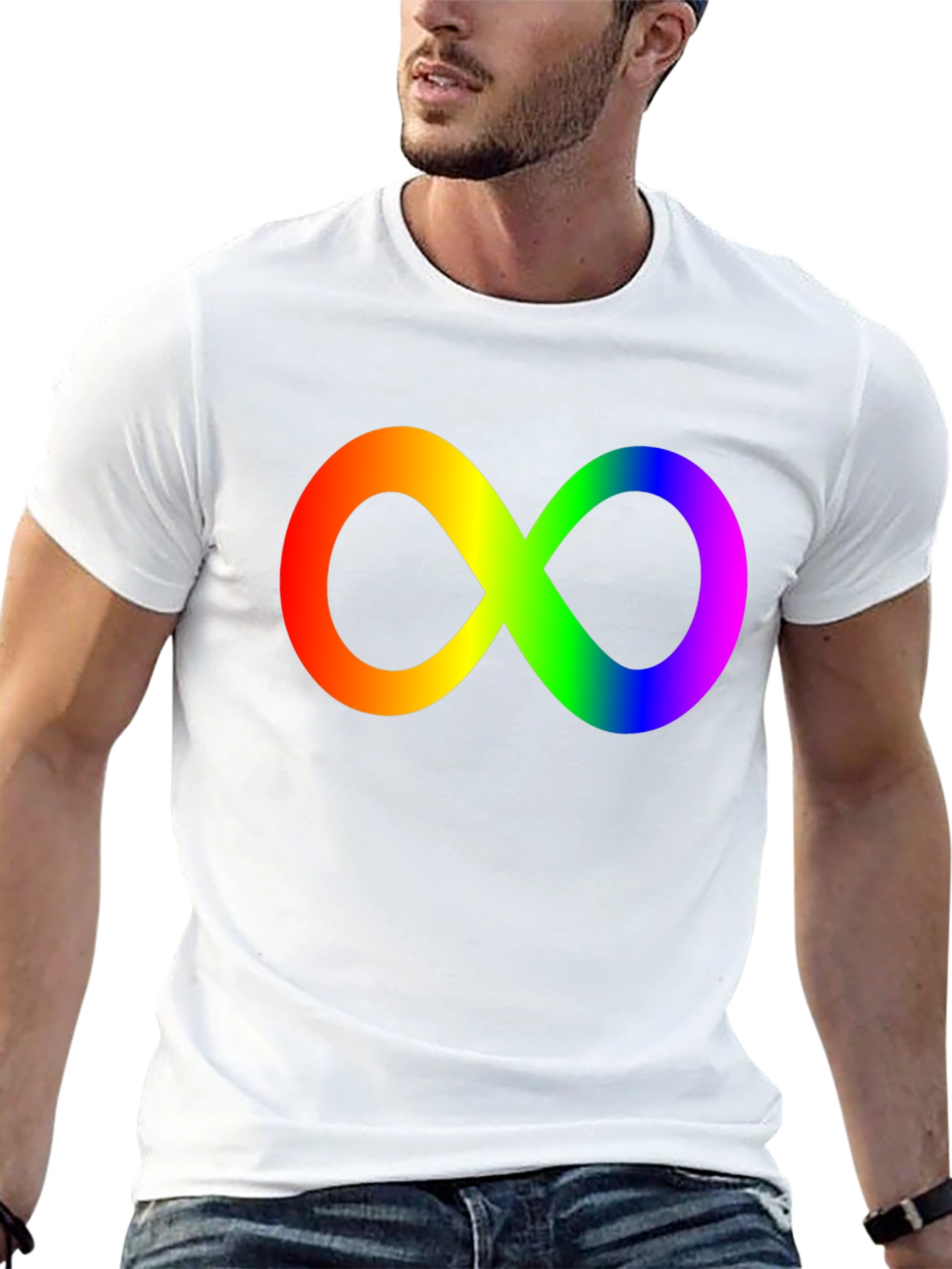 Rainbow Infinity Symbol Black T-Shirt