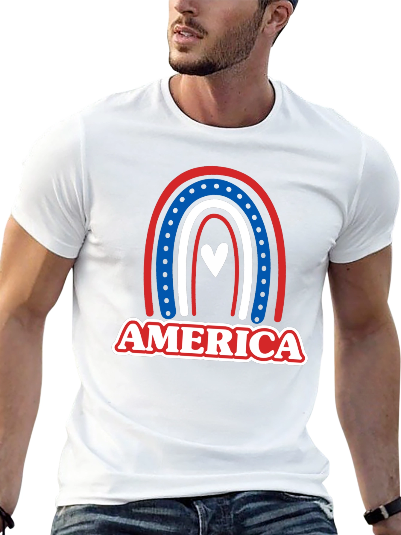 America Rainbow Patriotic T-Shirt