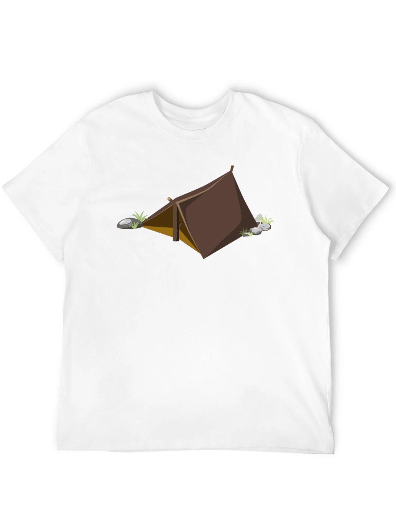 Camping Tent Graphic Tee - Black