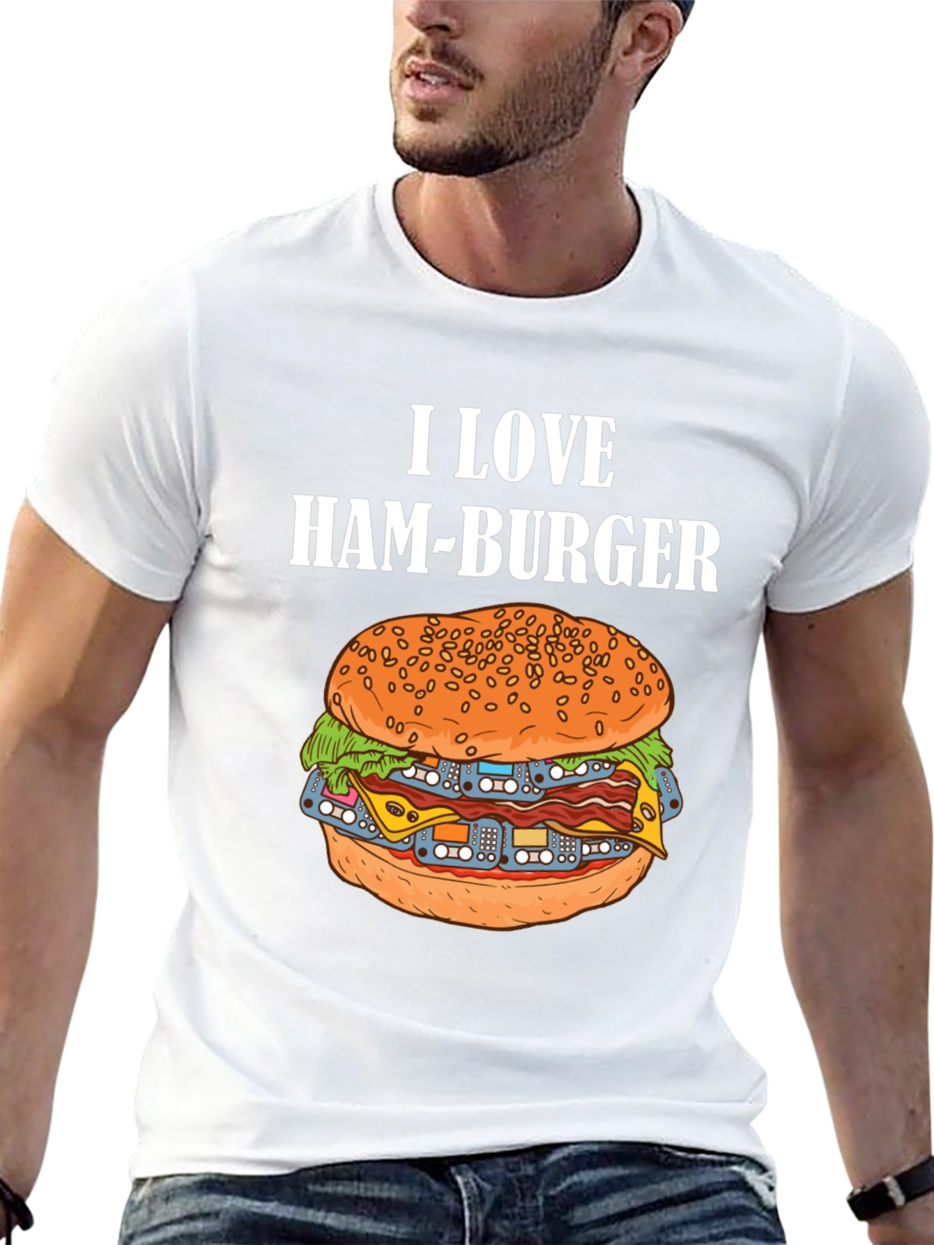 I Love Ham-Burger Graphic Tee