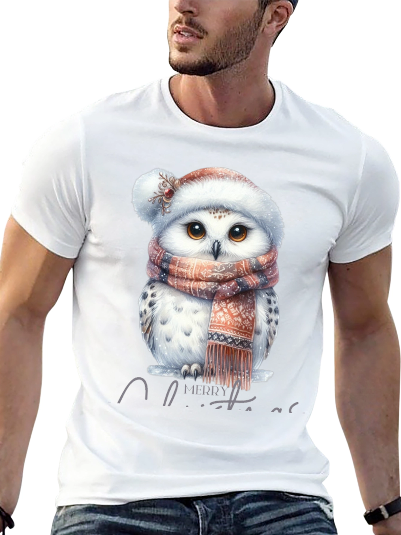 Festive Owl Christmas T-Shirt