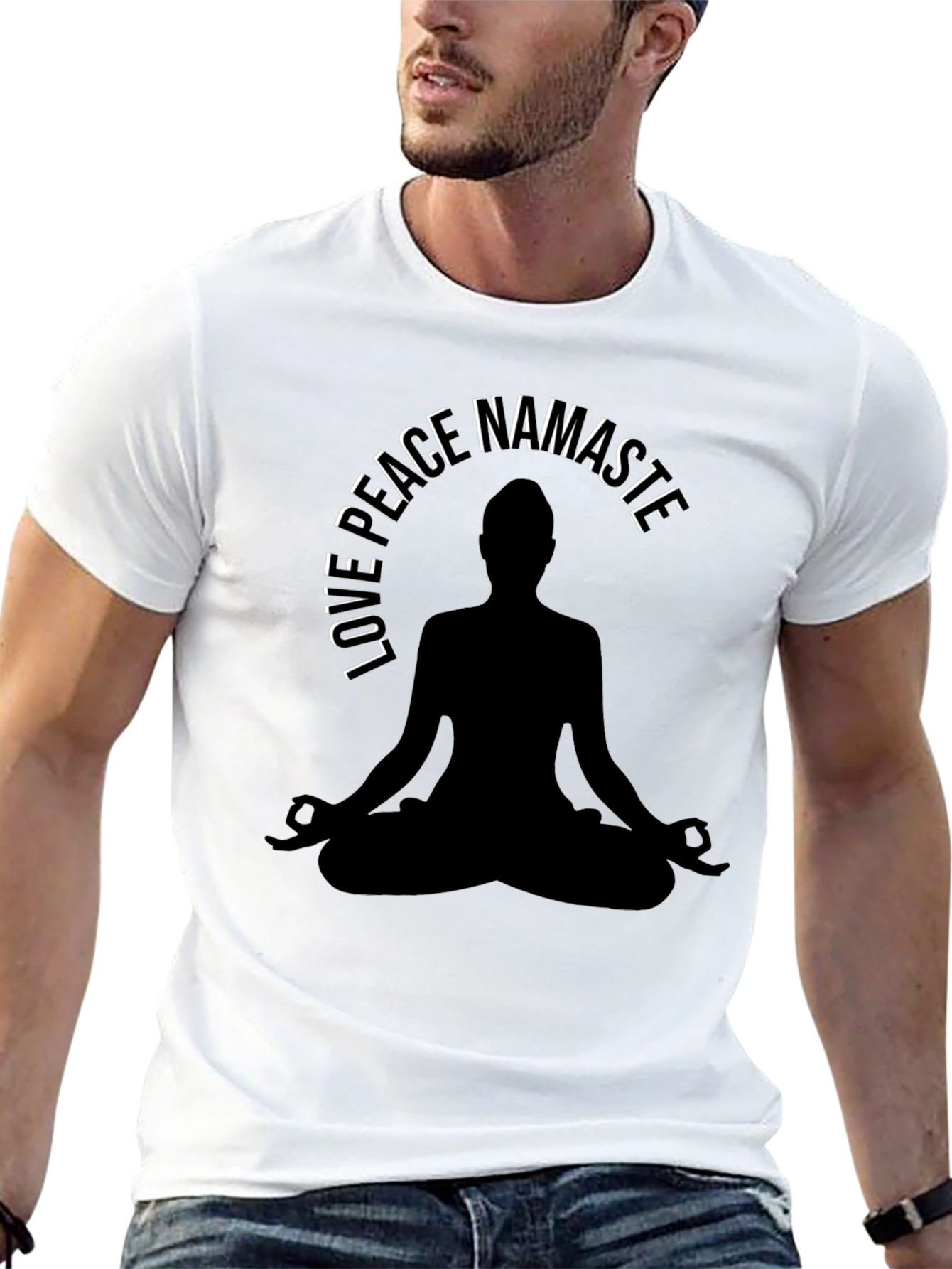 Yoga Meditation T-Shirt - Love Peace Namaste
