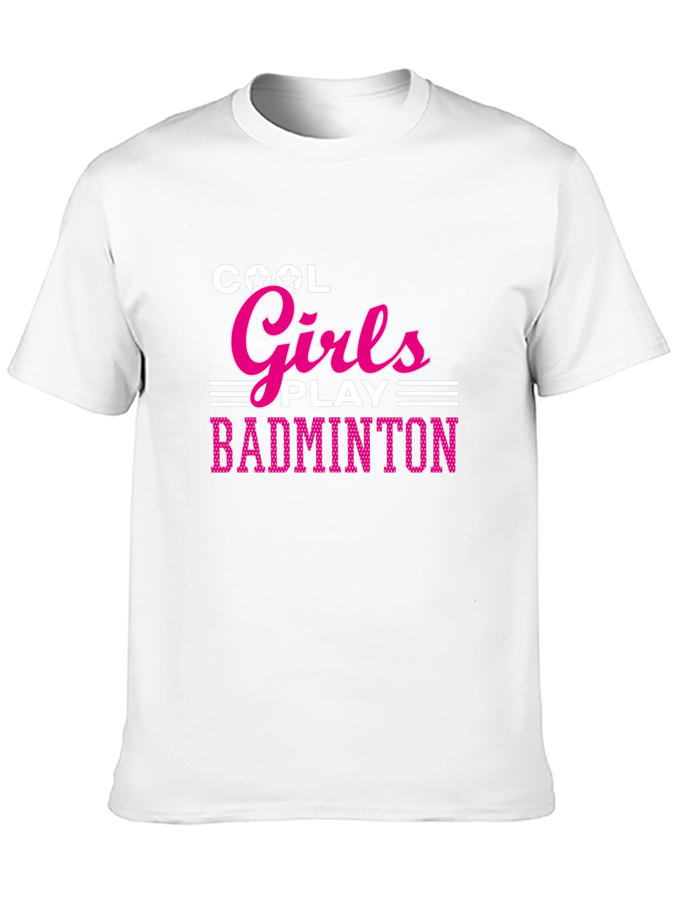 Cool Girls Play Badminton Black T-Shirt