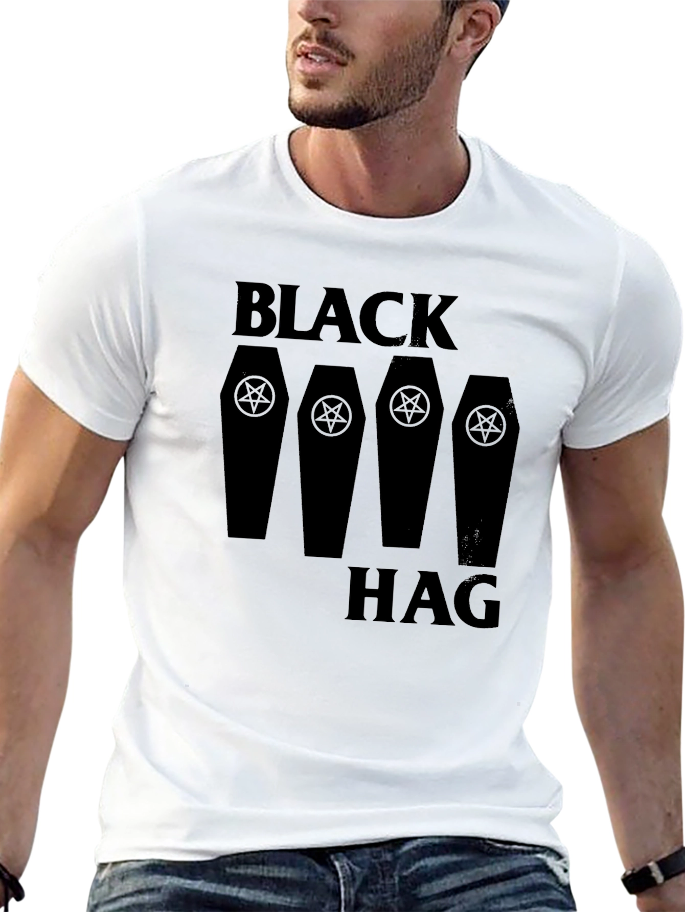 Black Hag Coffin Graphic Tee