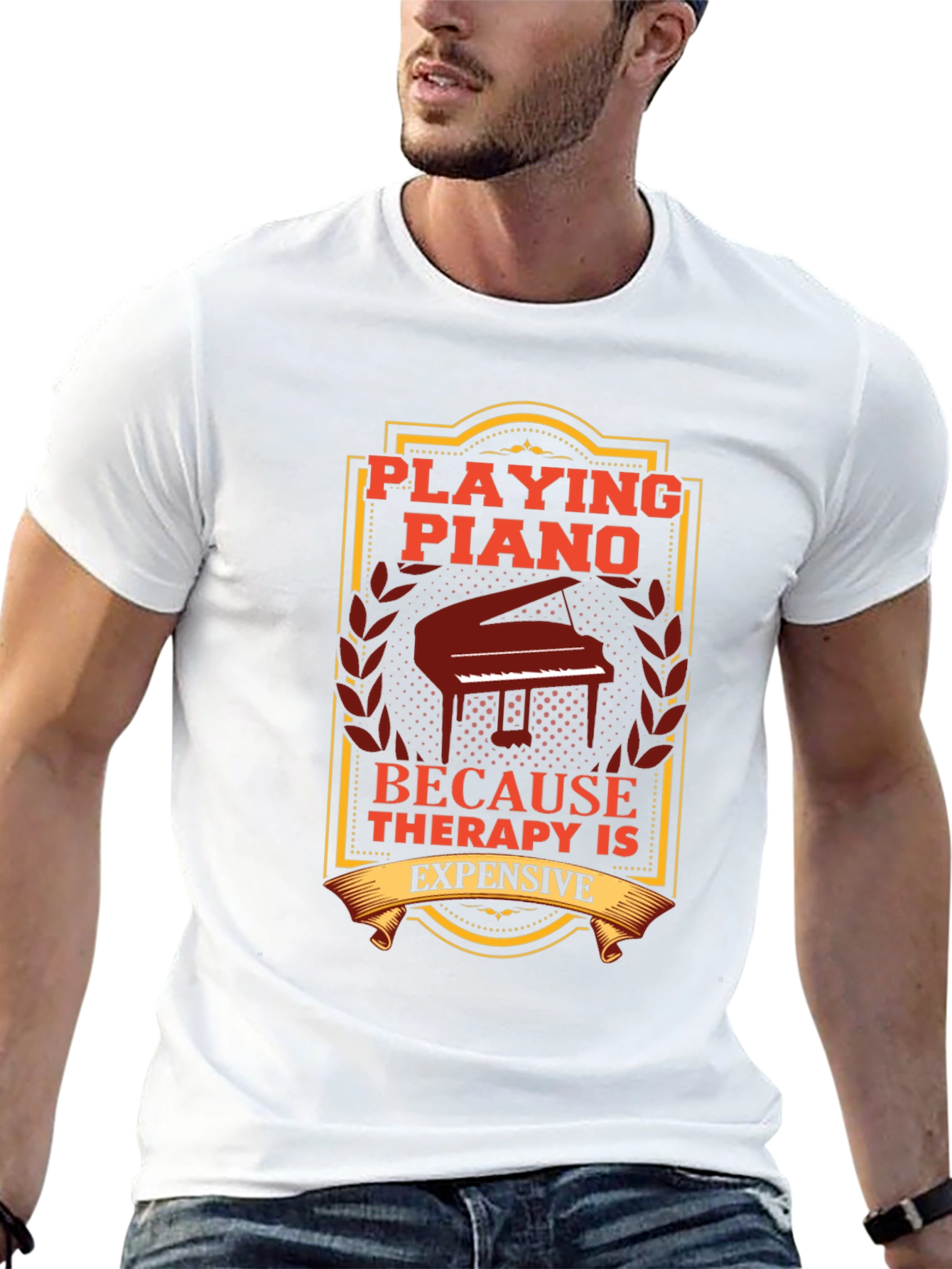 Piano Therapy T-Shirt: Musician Gift