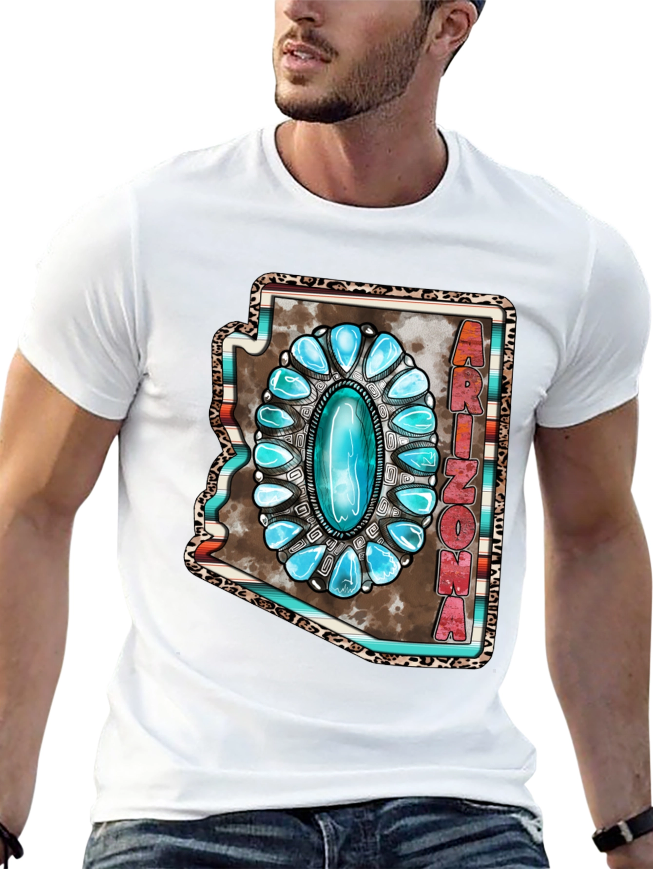 Arizona Graphic Tee - Turquoise Stone