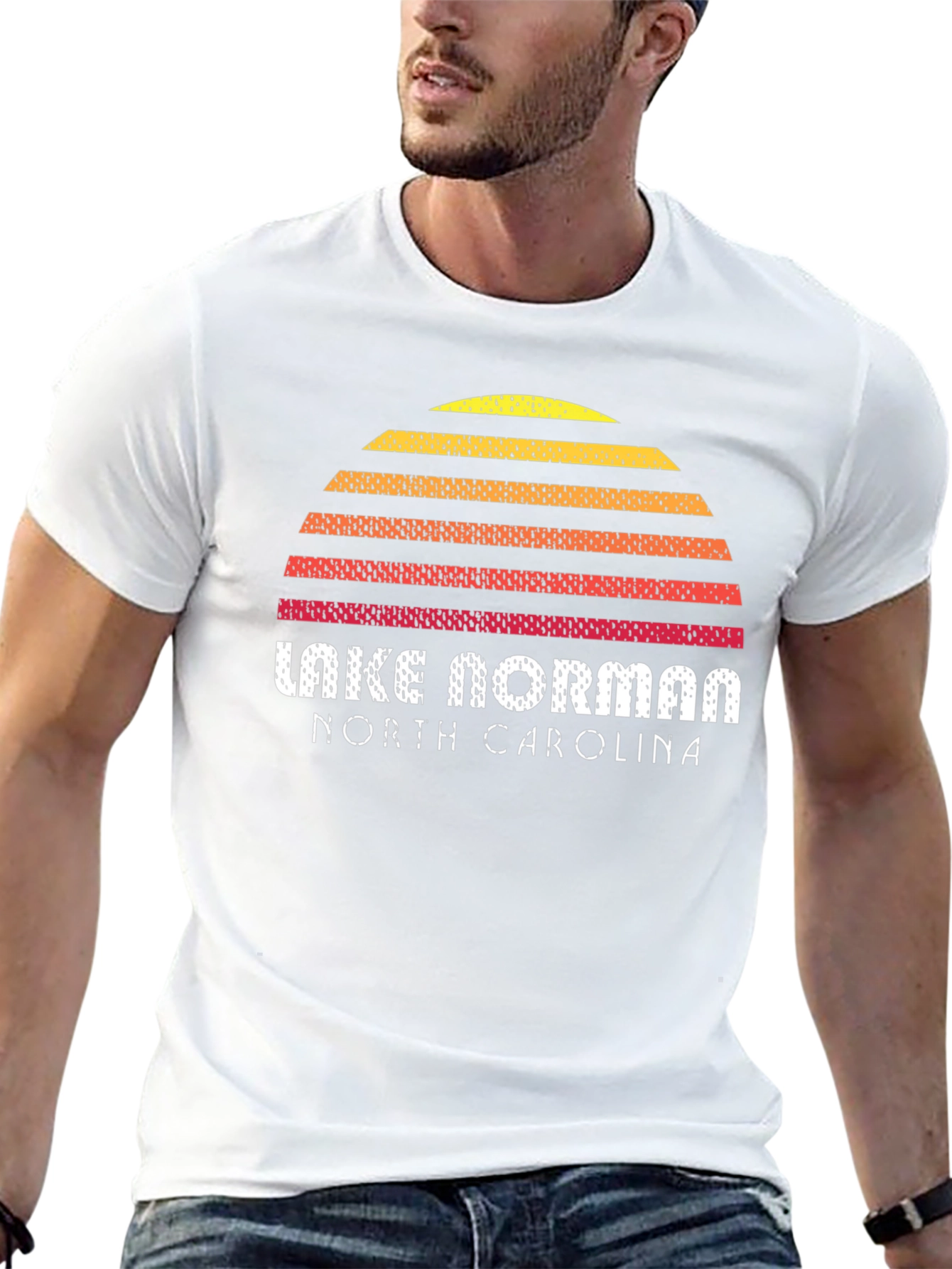 Lake Norman NC Retro Sunset T-Shirt