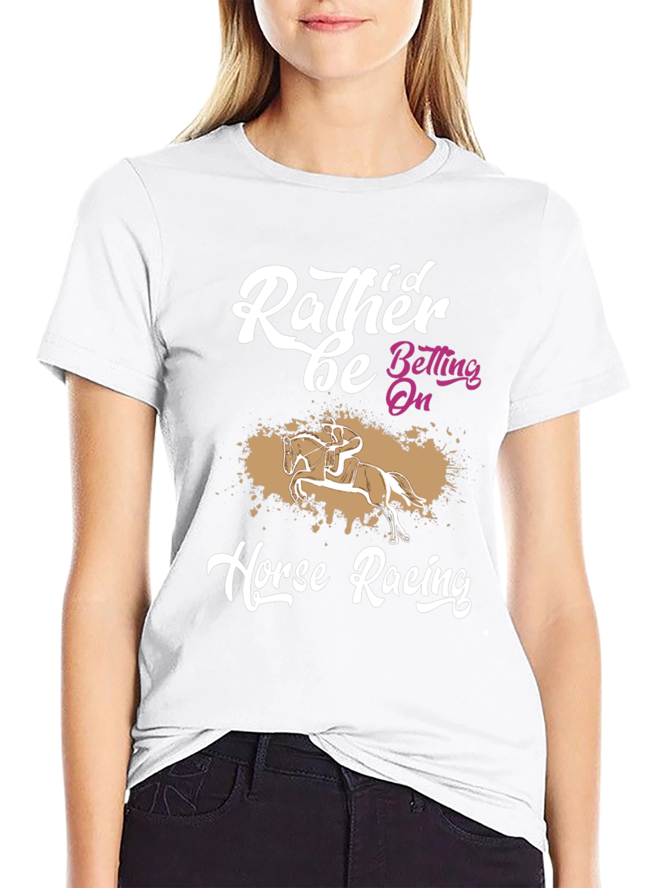 Rather Be Betting On Horse Racing Graphic Tee
