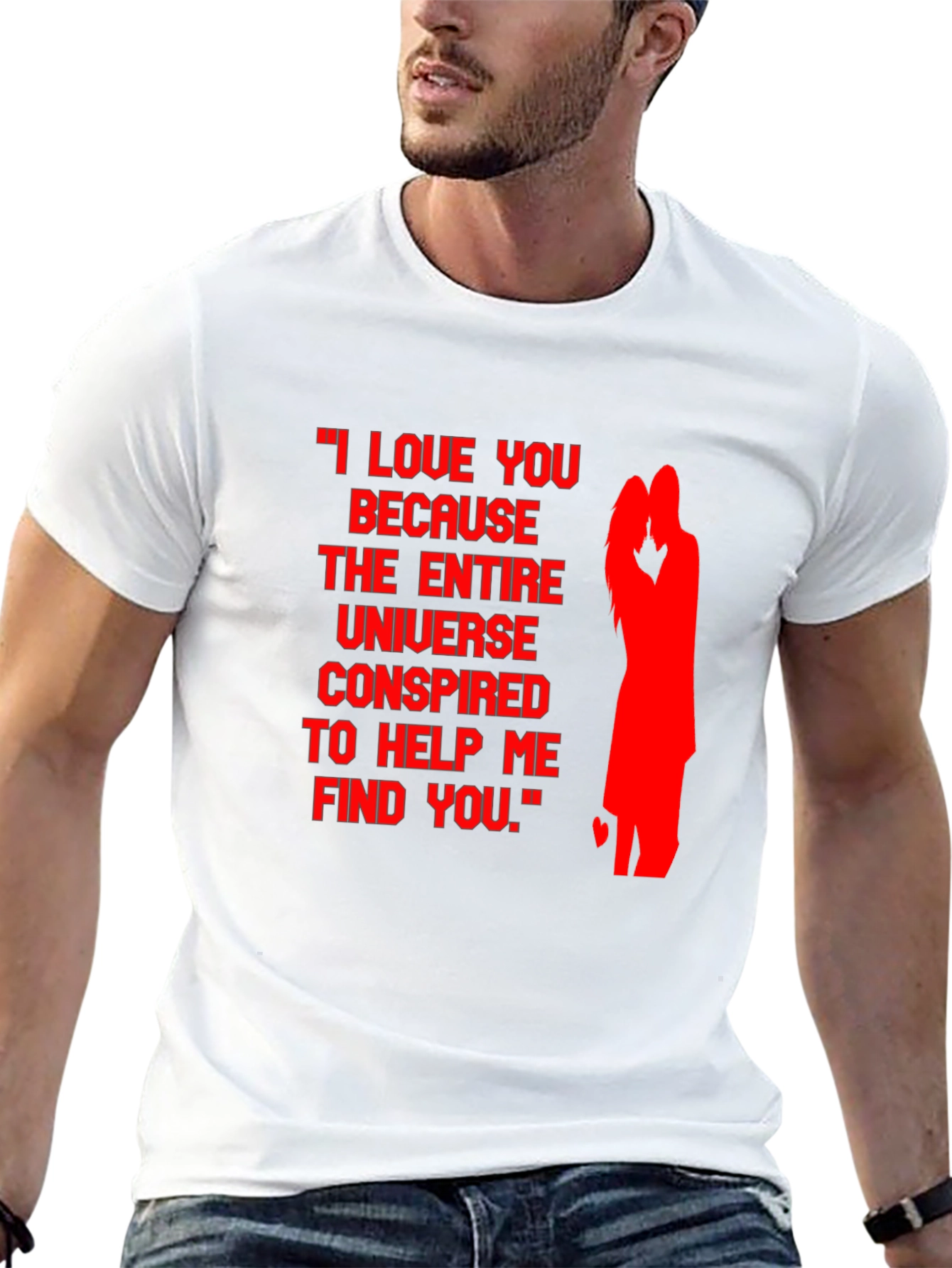 Romantic Couple Silhouette Tee
