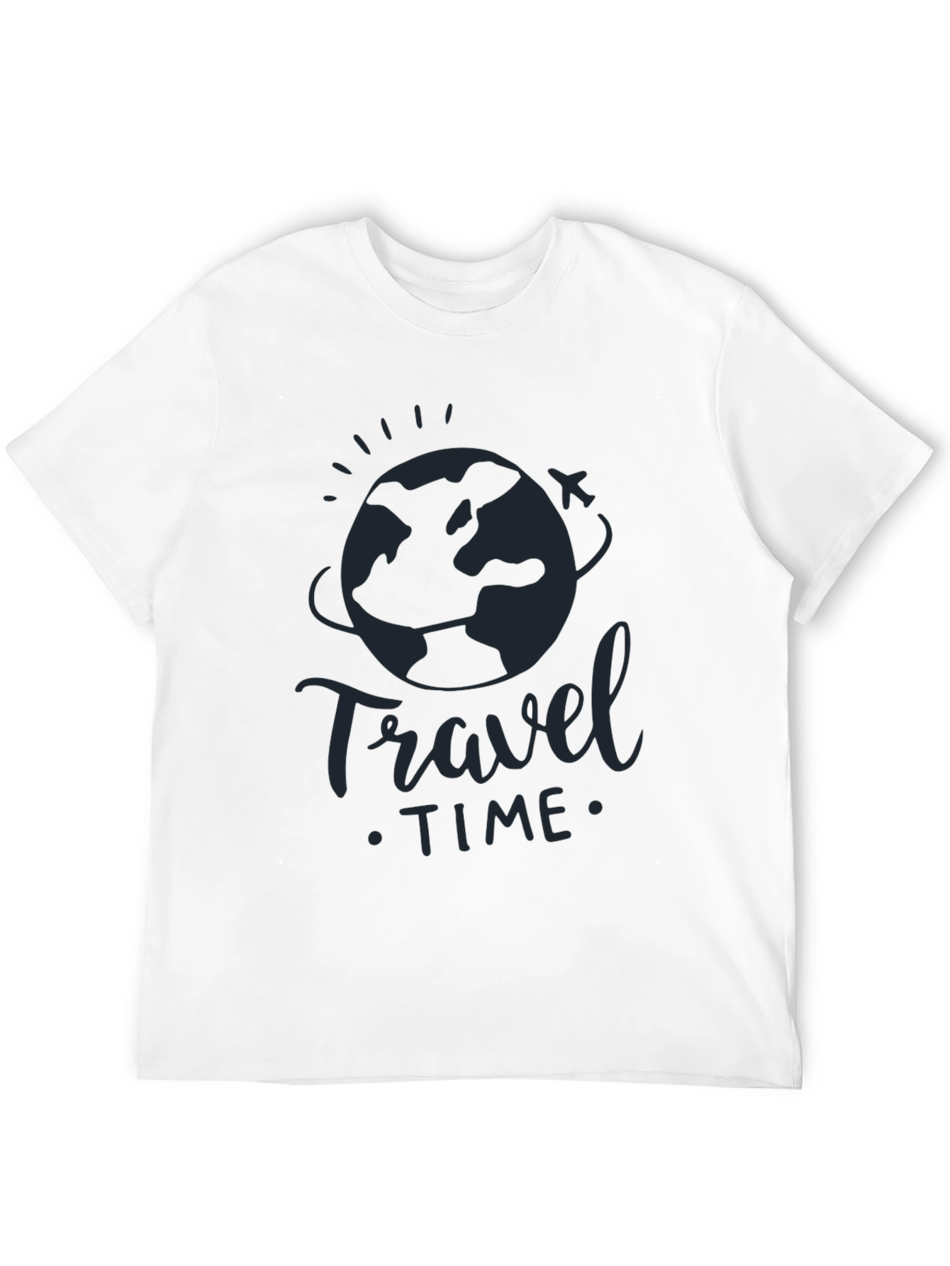 Travel Time Black Graphic Tee