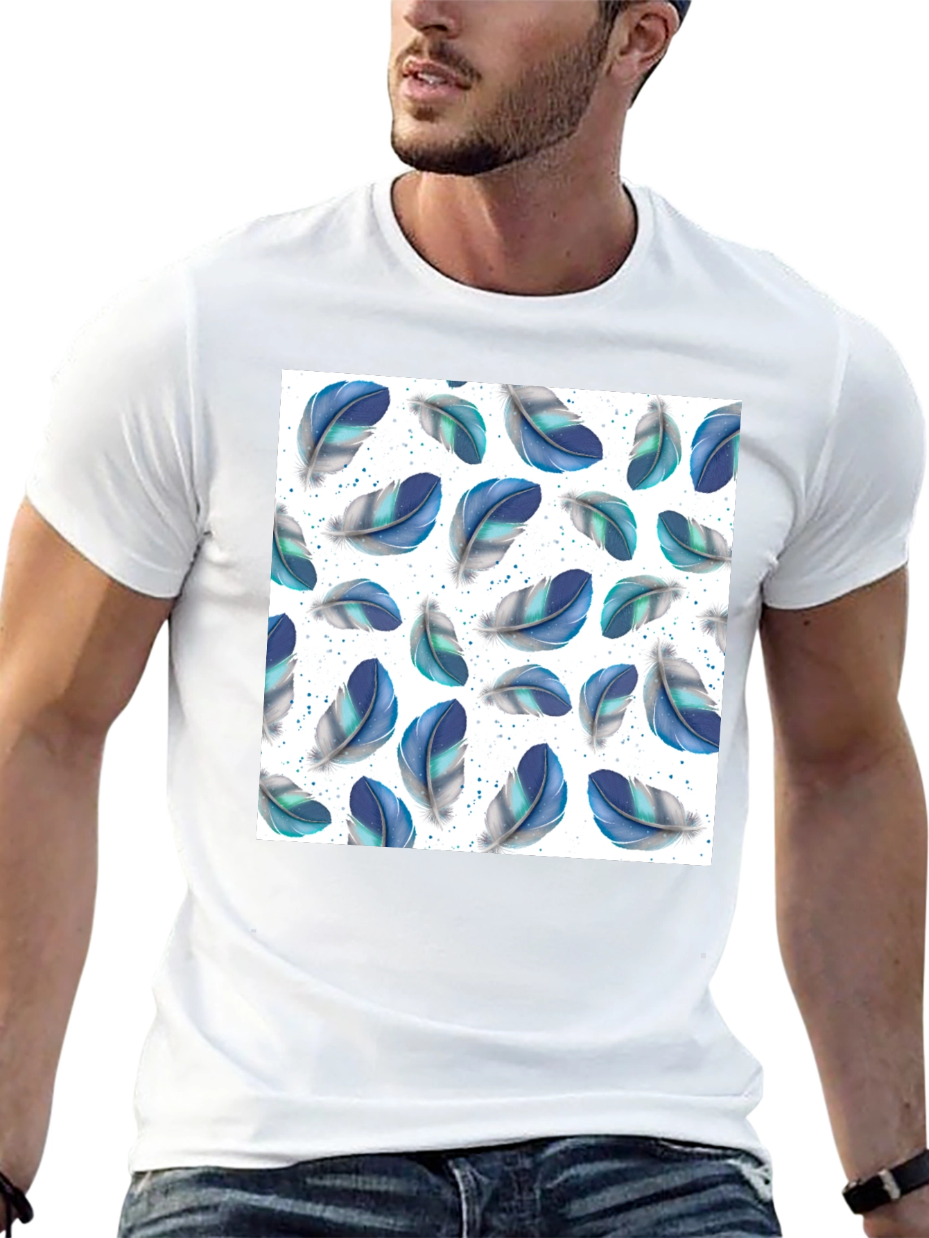 Feather Pattern T-Shirt