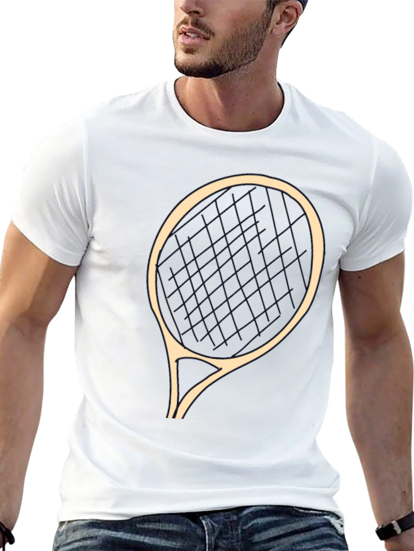 Tennis Racket Graphic T-Shirt