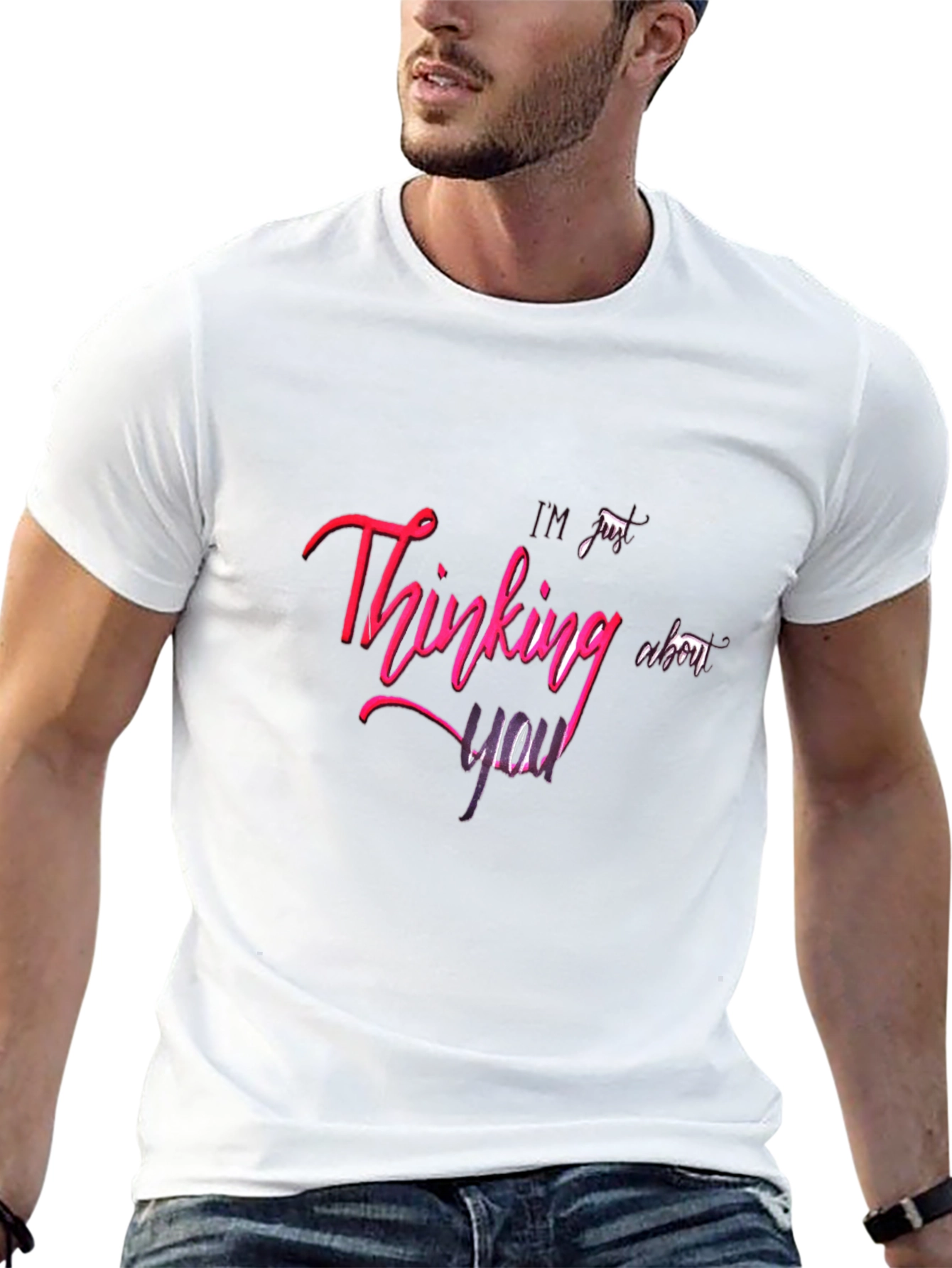 Thinking of You Graphic Black Tee