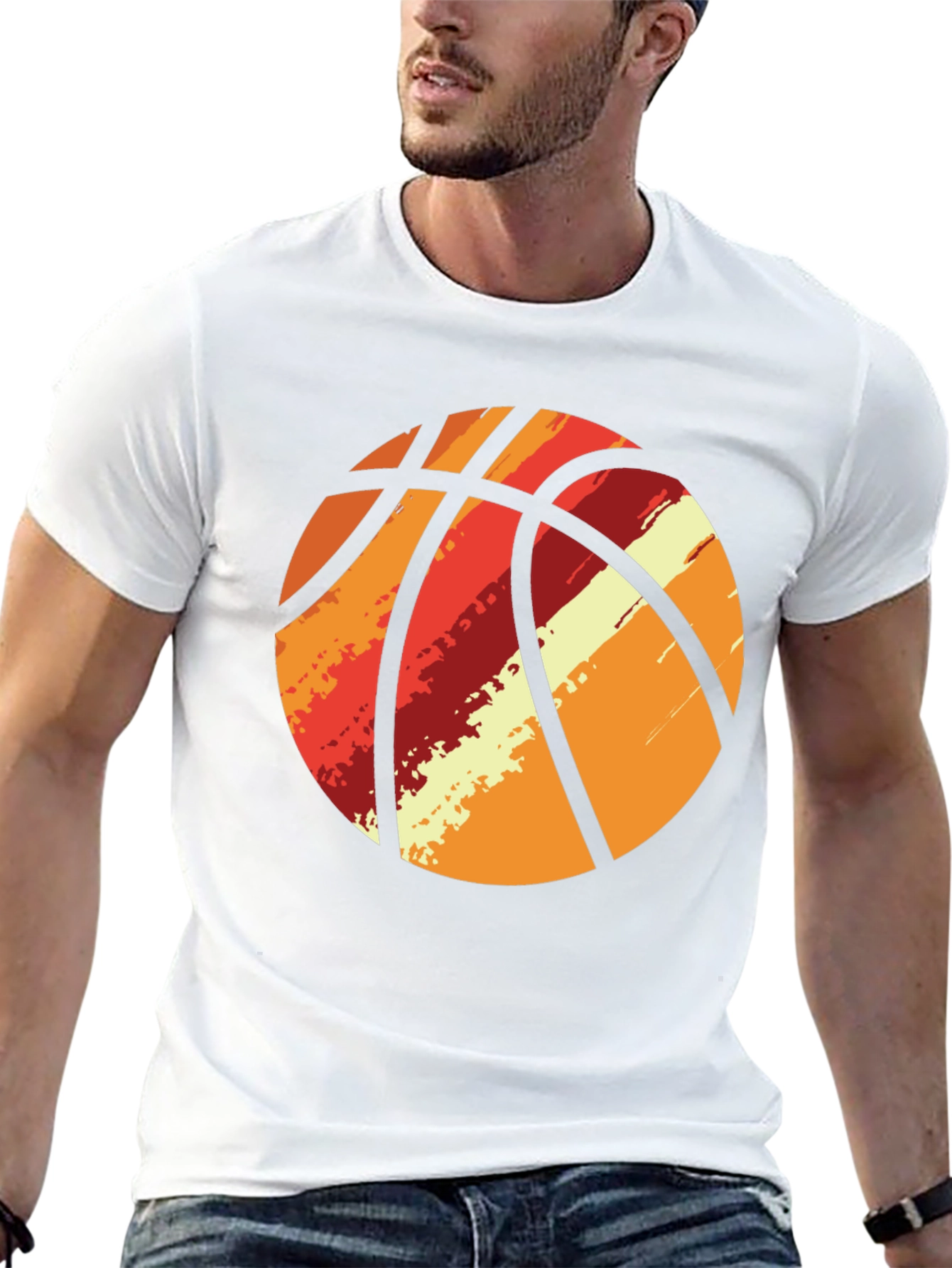 Retro Basketball Graphic Tee - Black