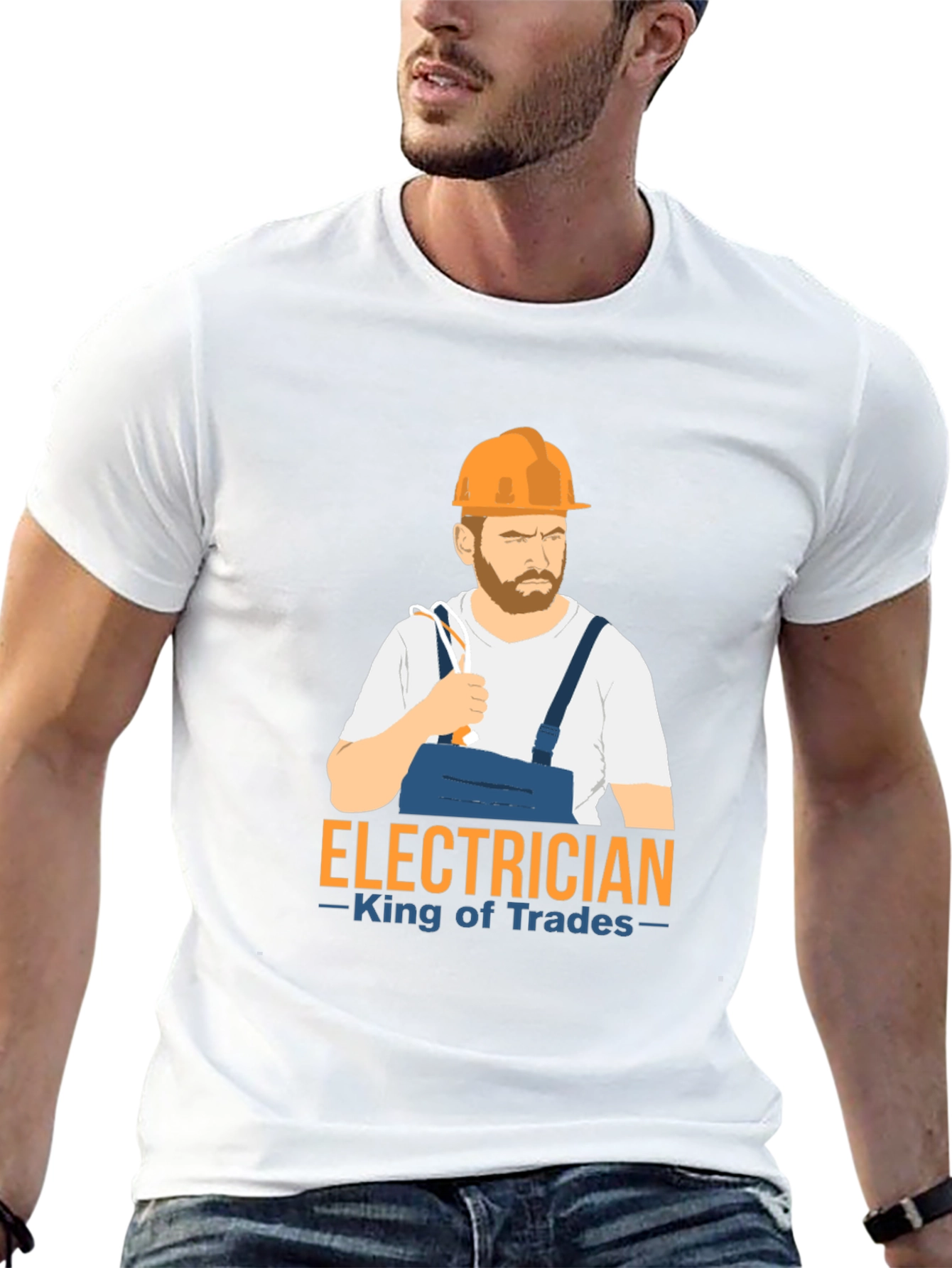 Electrician King of Trades Black T-Shirt