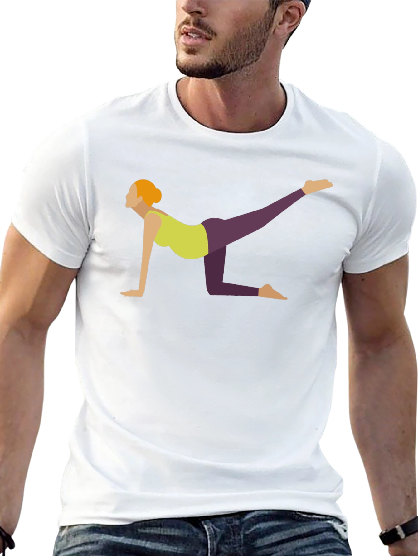 Yoga Pose Graphic Tee - Black