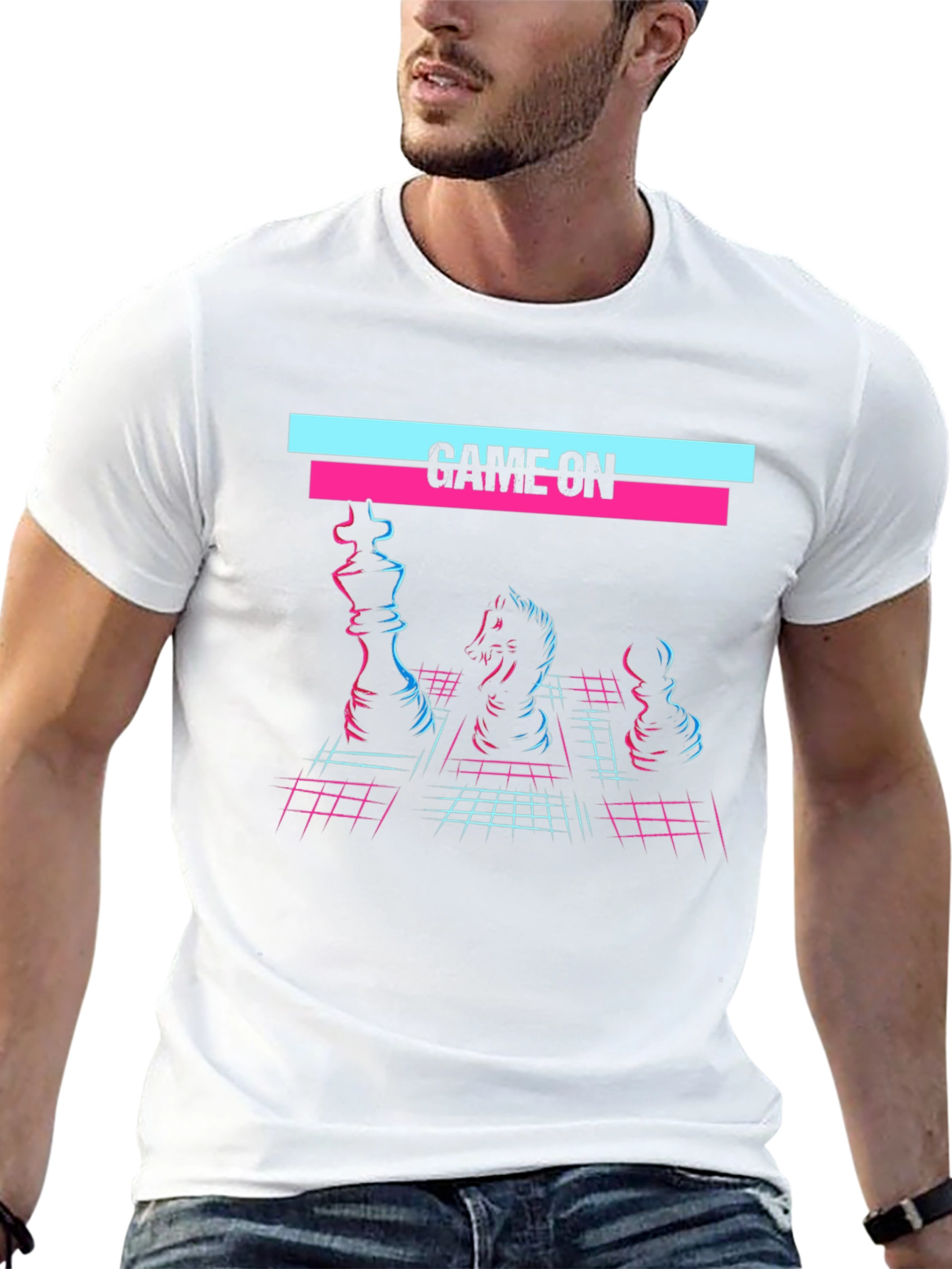 Game On Chess T-Shirt - Retro 80s Style