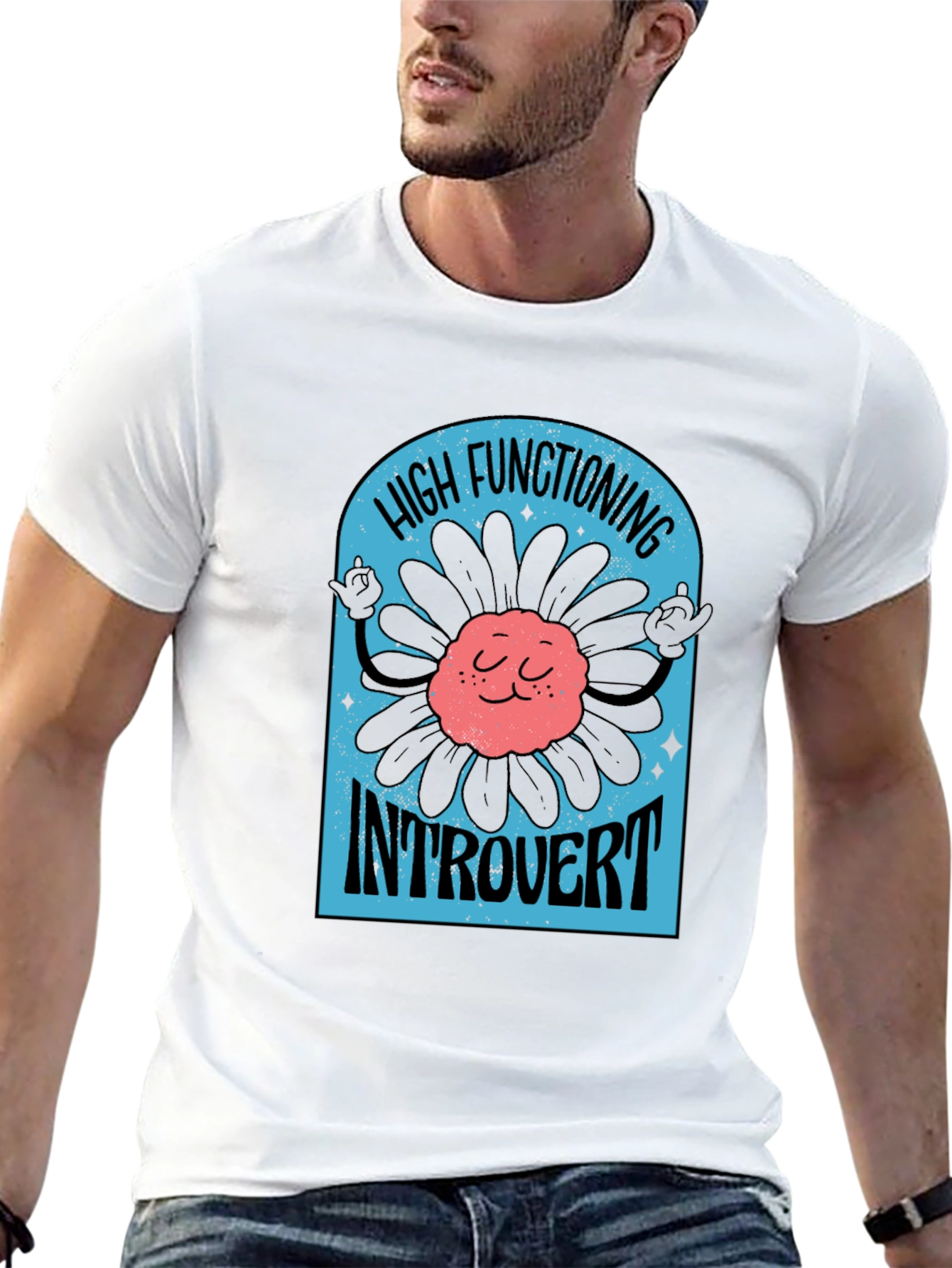 High Functioning Introvert Black T-Shirt