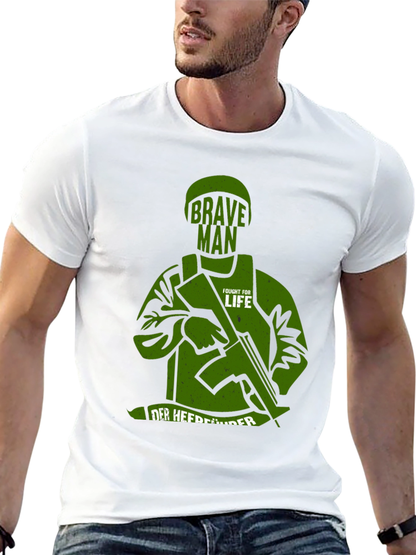 Brave Man Fought For Life Graphic T-Shirt