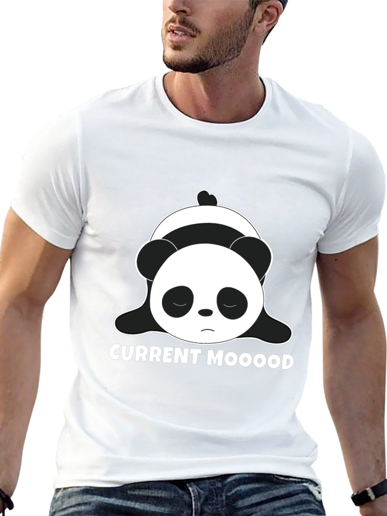 Current Mood Panda Black T-Shirt