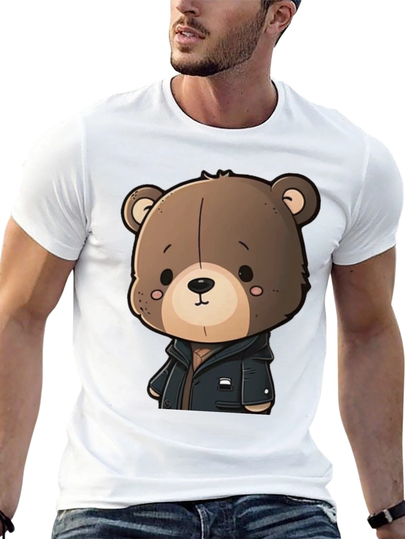 Cute Teddy Bear Graphic T-Shirt