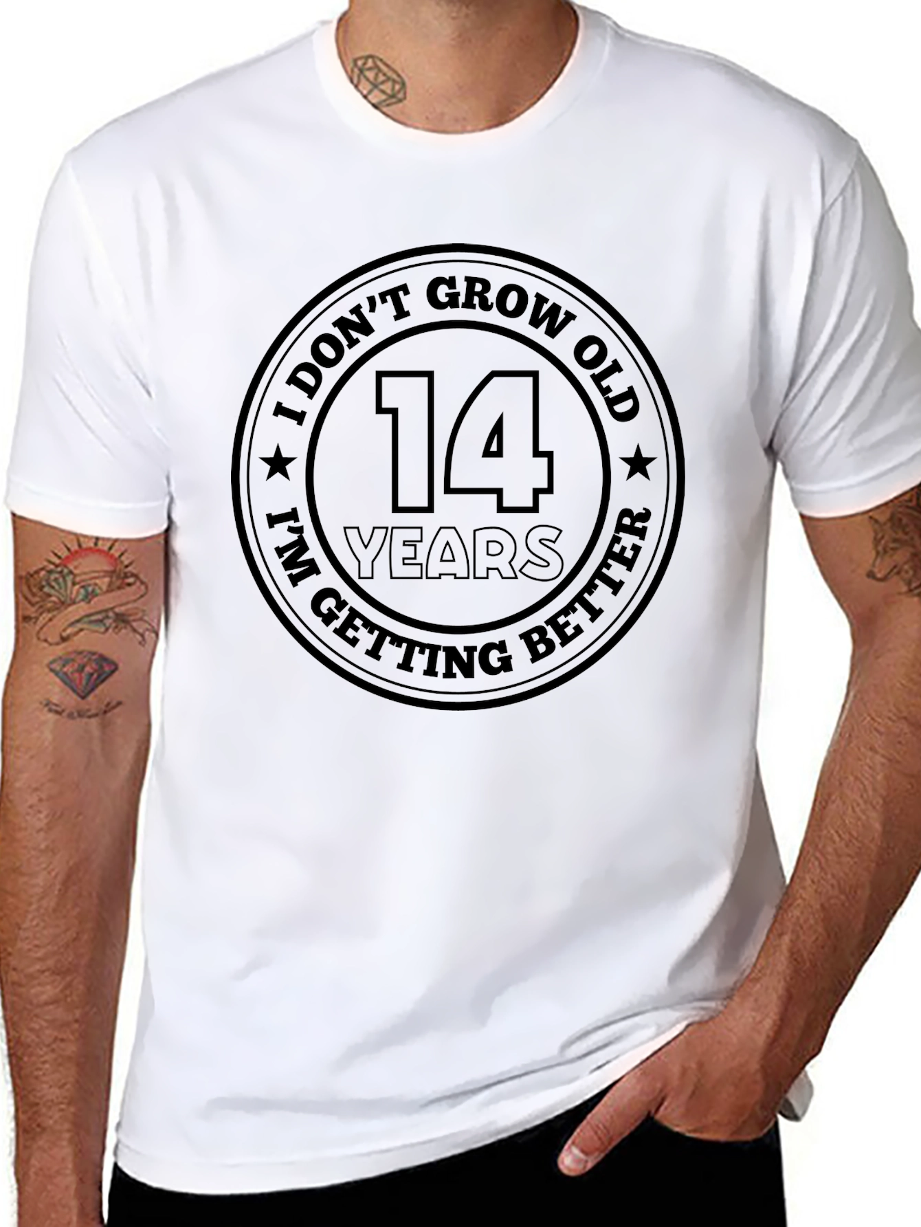 Funny 14th Birthday T-Shirt - I Dont Grow Old