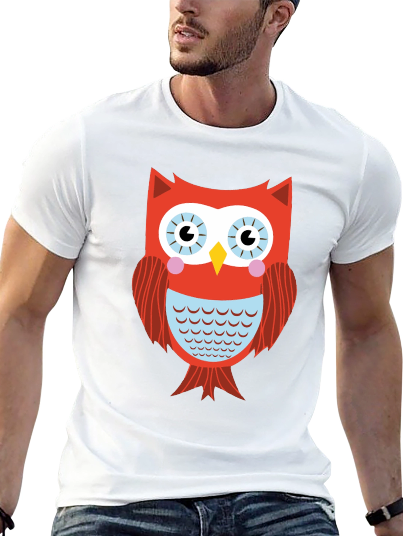 Cool Owl Graphic Black T-Shirt