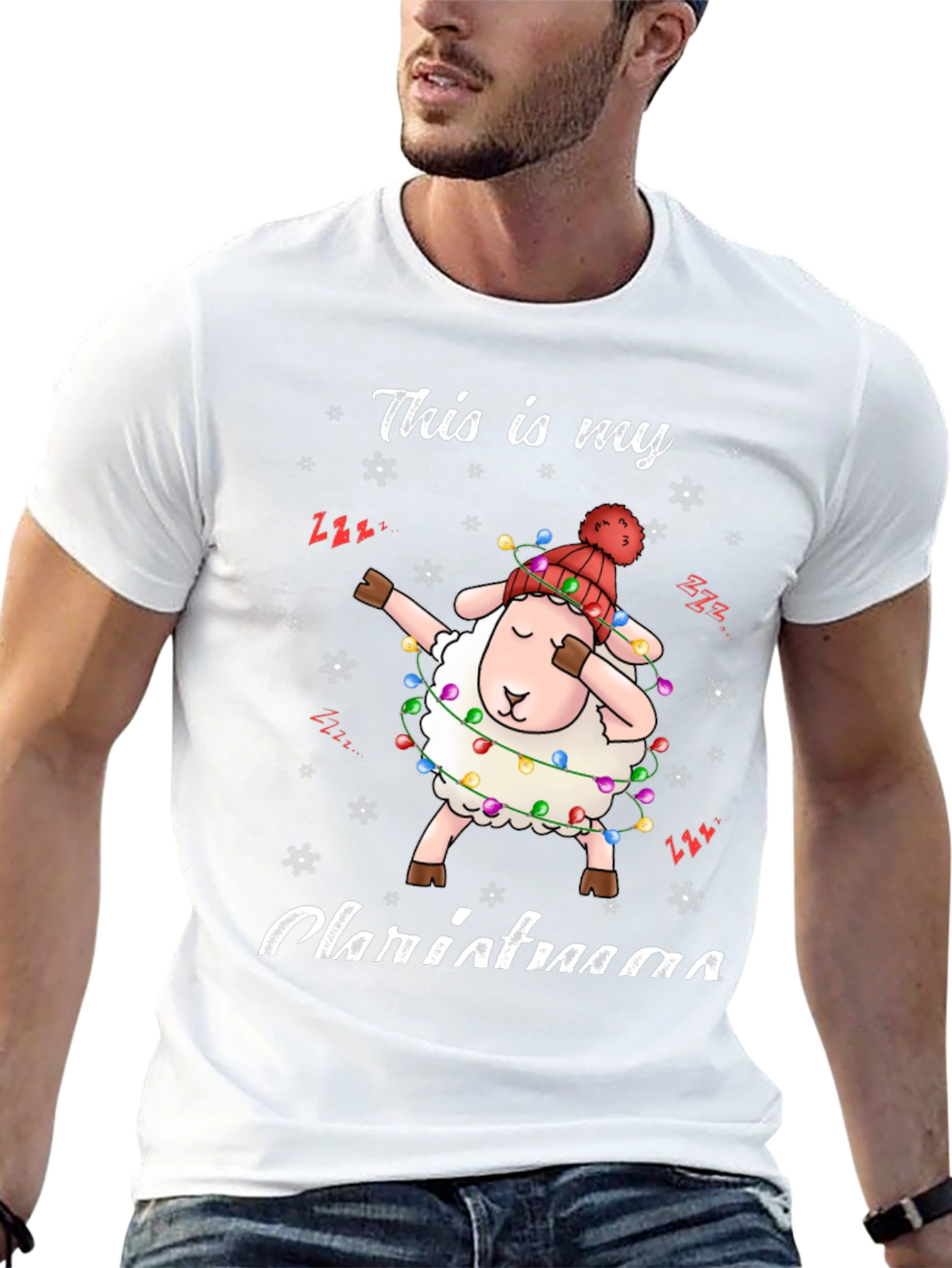 Funny Christmas Sheep Dab T-Shirt