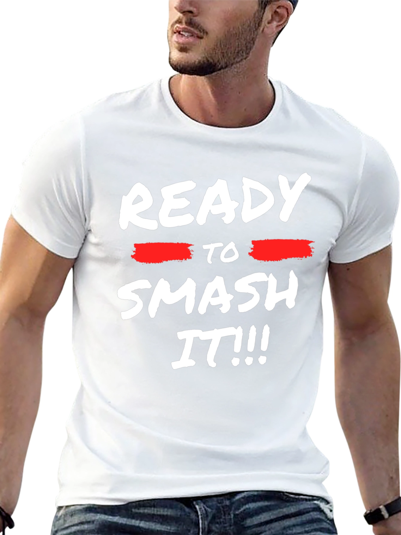 Ready to Smash It Mens Black Graphic Tee