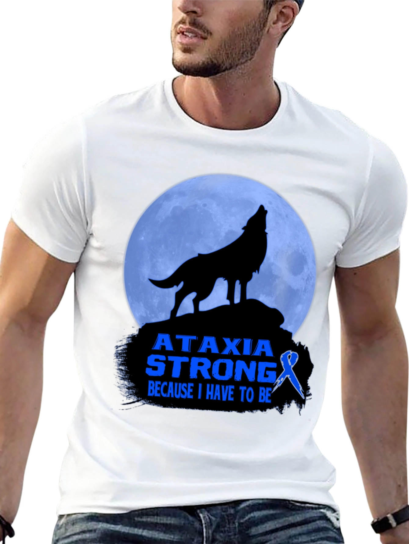 Ataxia Strong T-Shirt - Awareness Ribbon Design